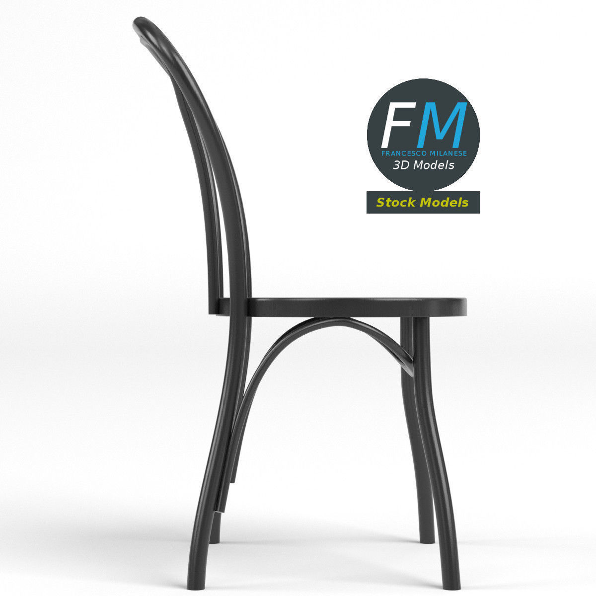 Dining chair 1 3D model_4