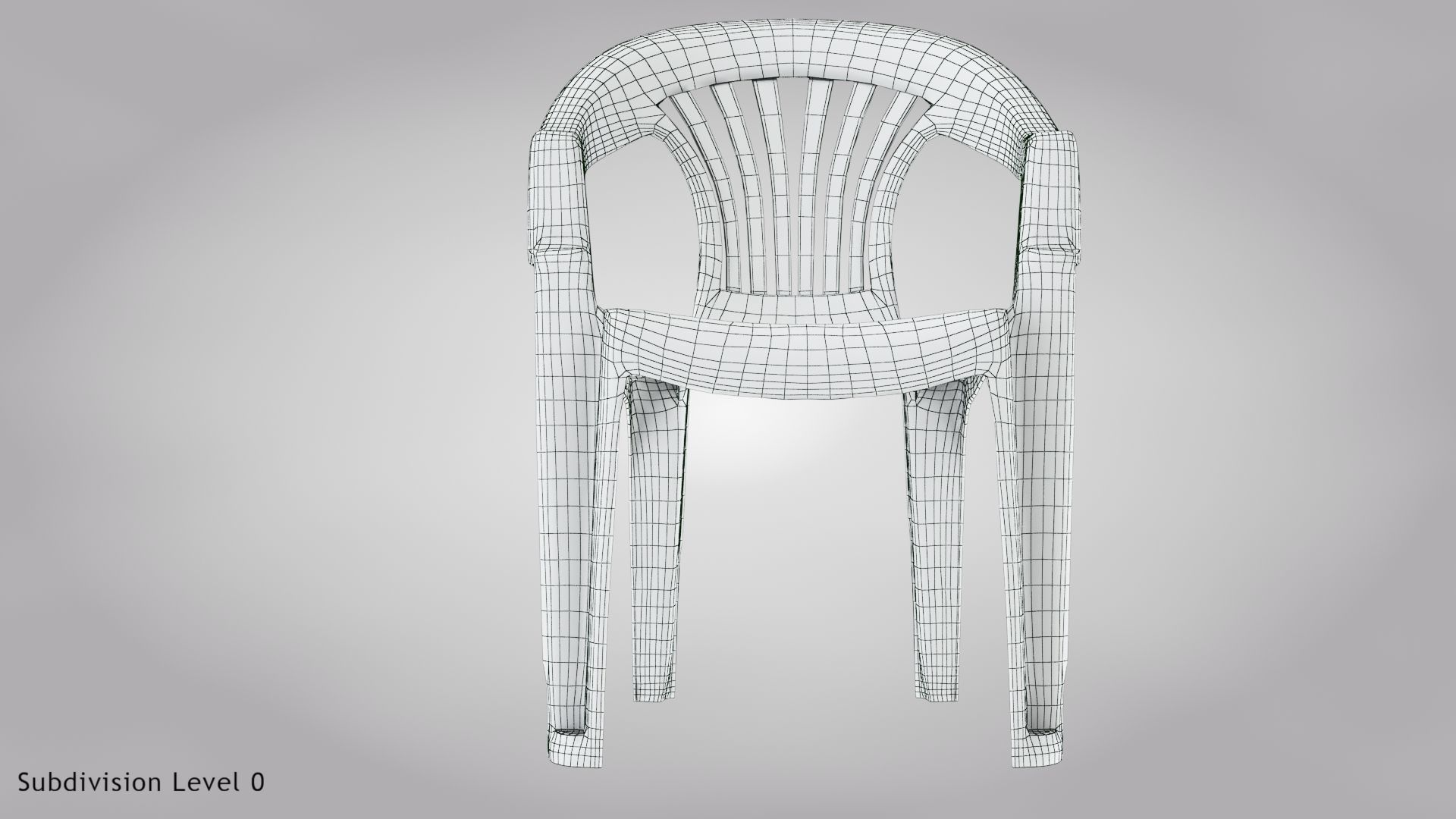 Plastic Chair  3D model_7