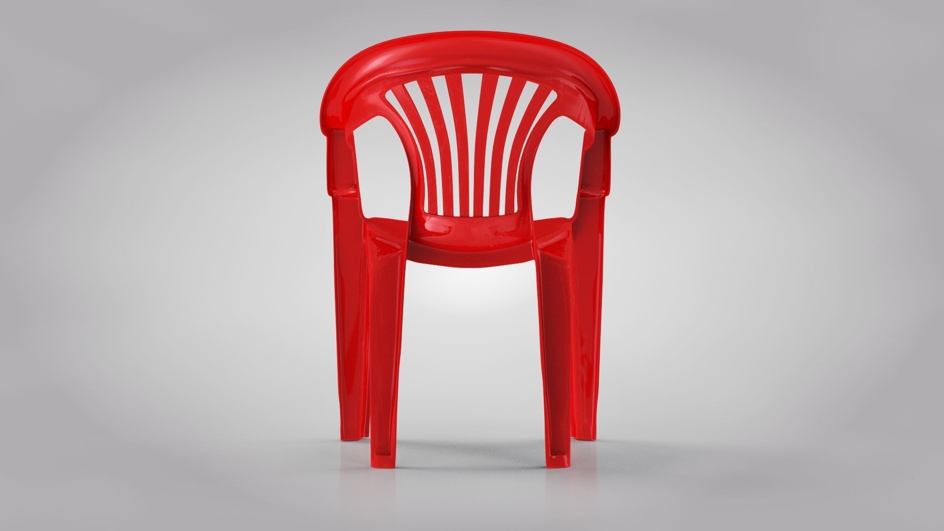 Plastic Chair  3D model_11