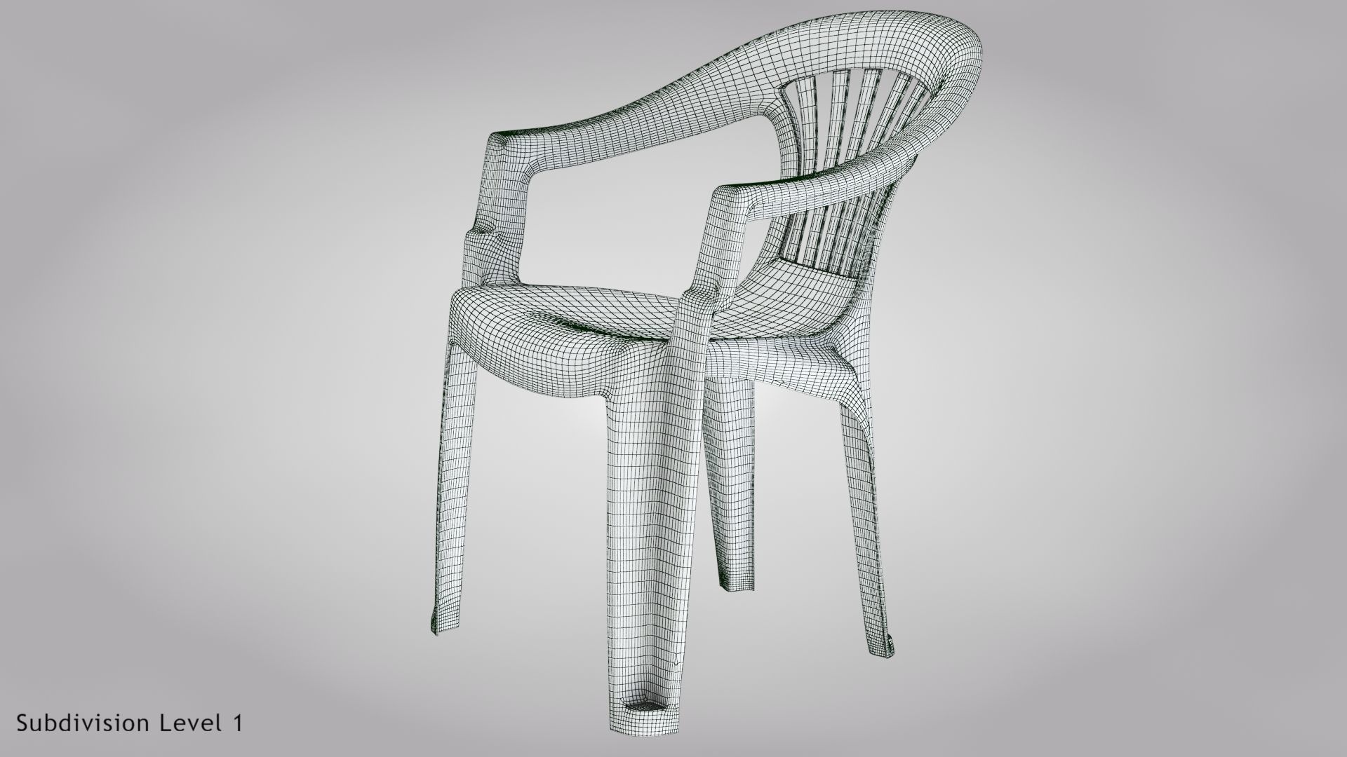 Plastic Chair  3D model_24