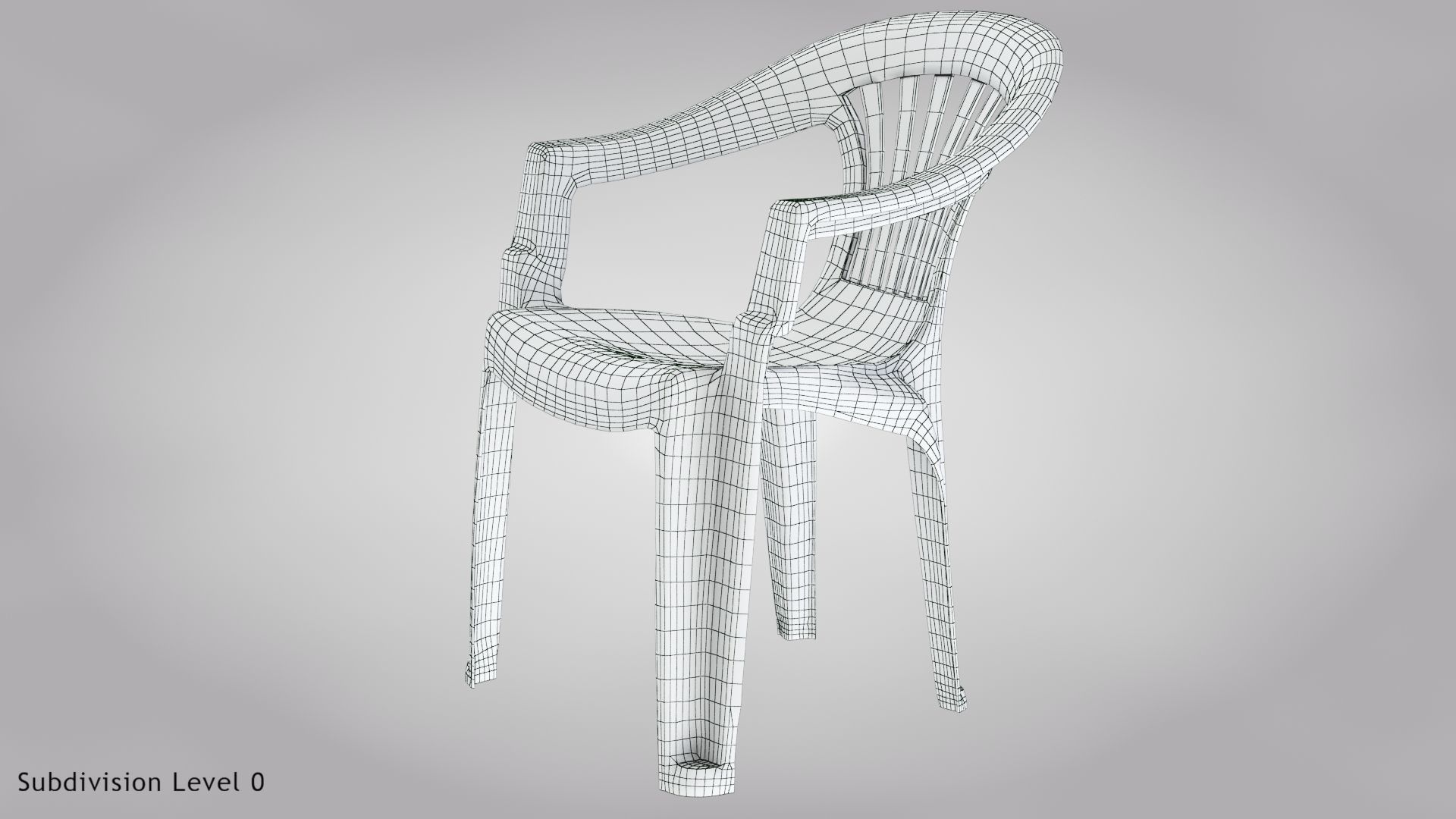 Plastic Chair  3D model_25