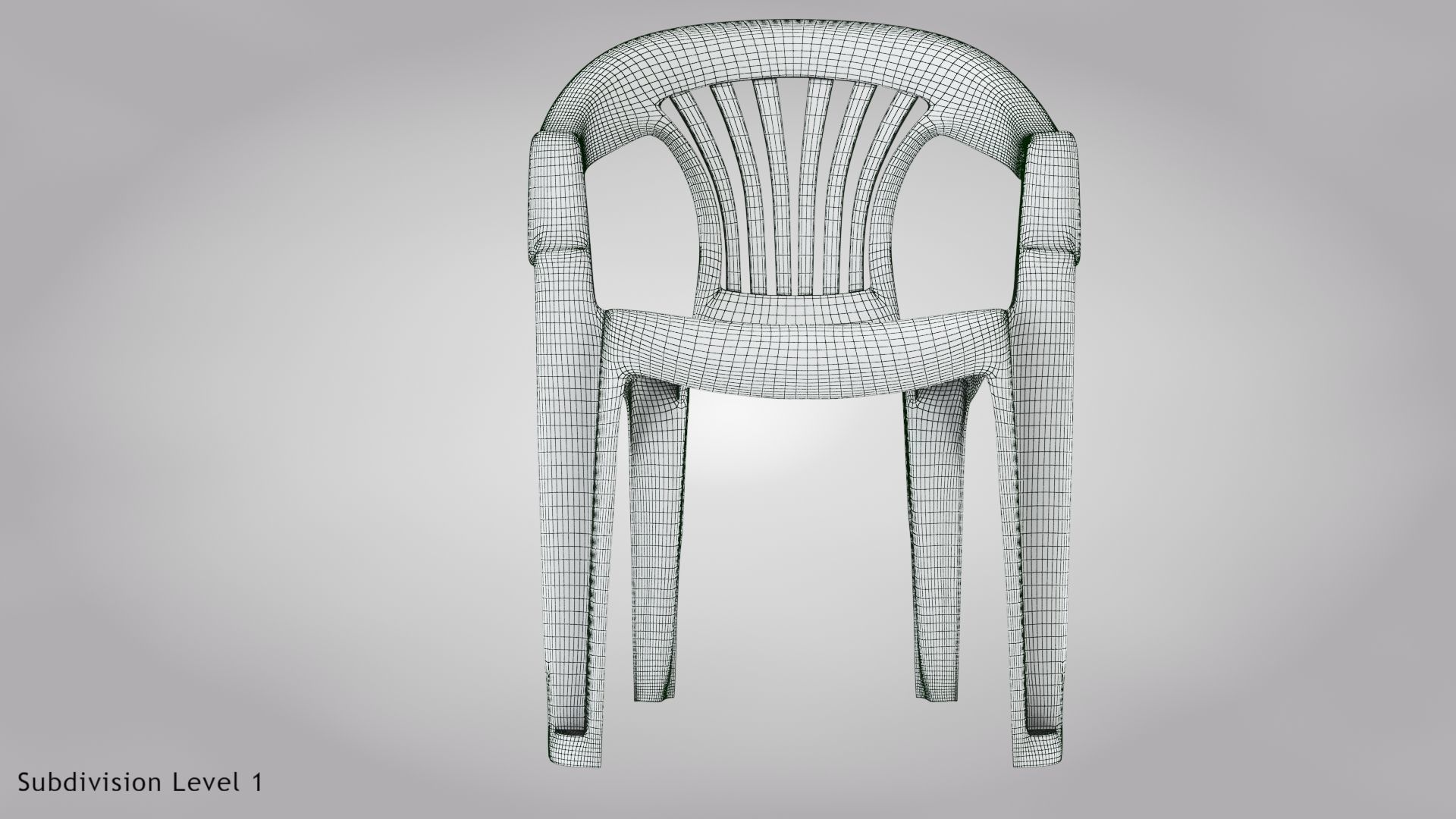Plastic Chair  3D model_6