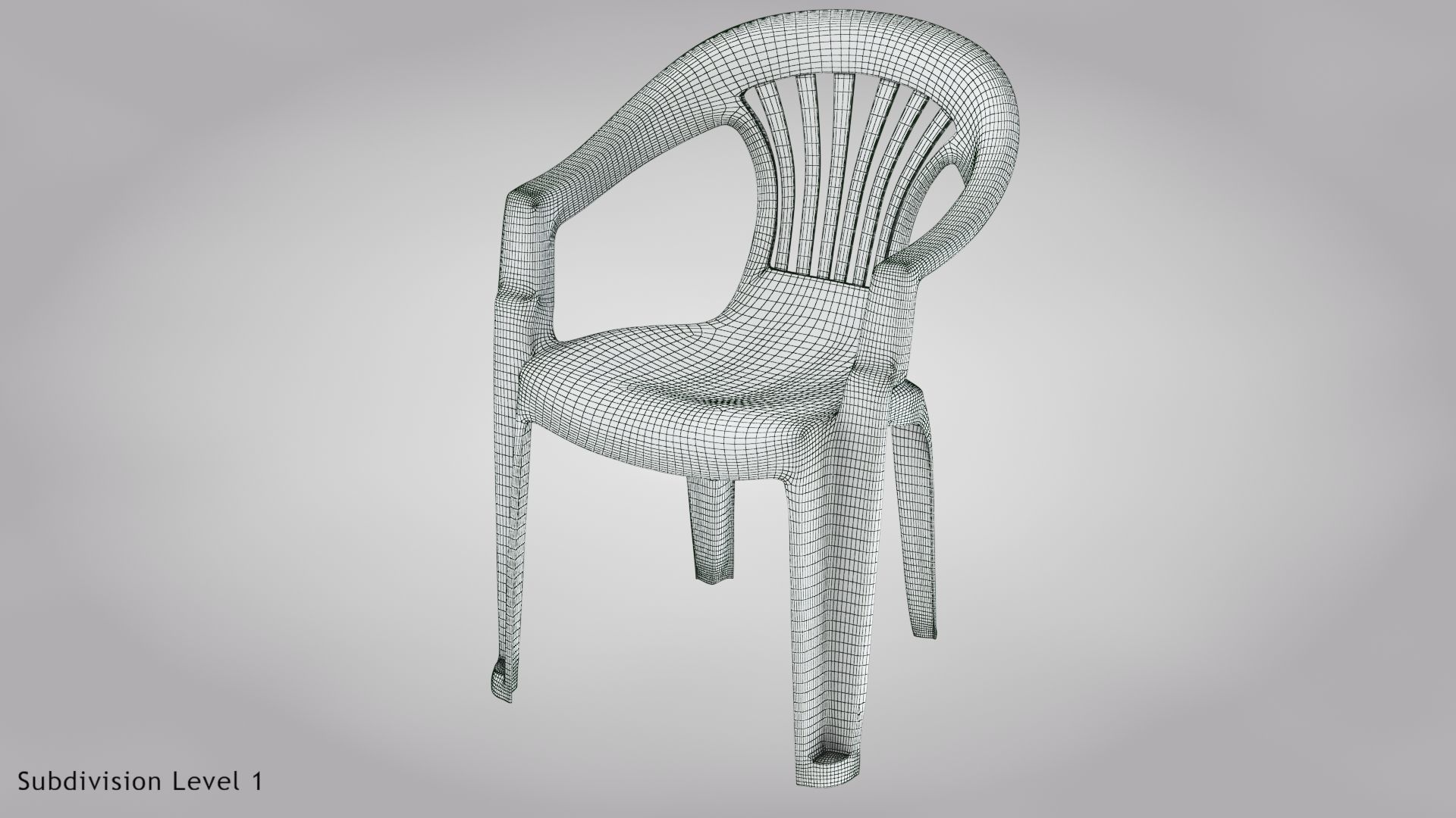 Plastic Chair  3D model_18