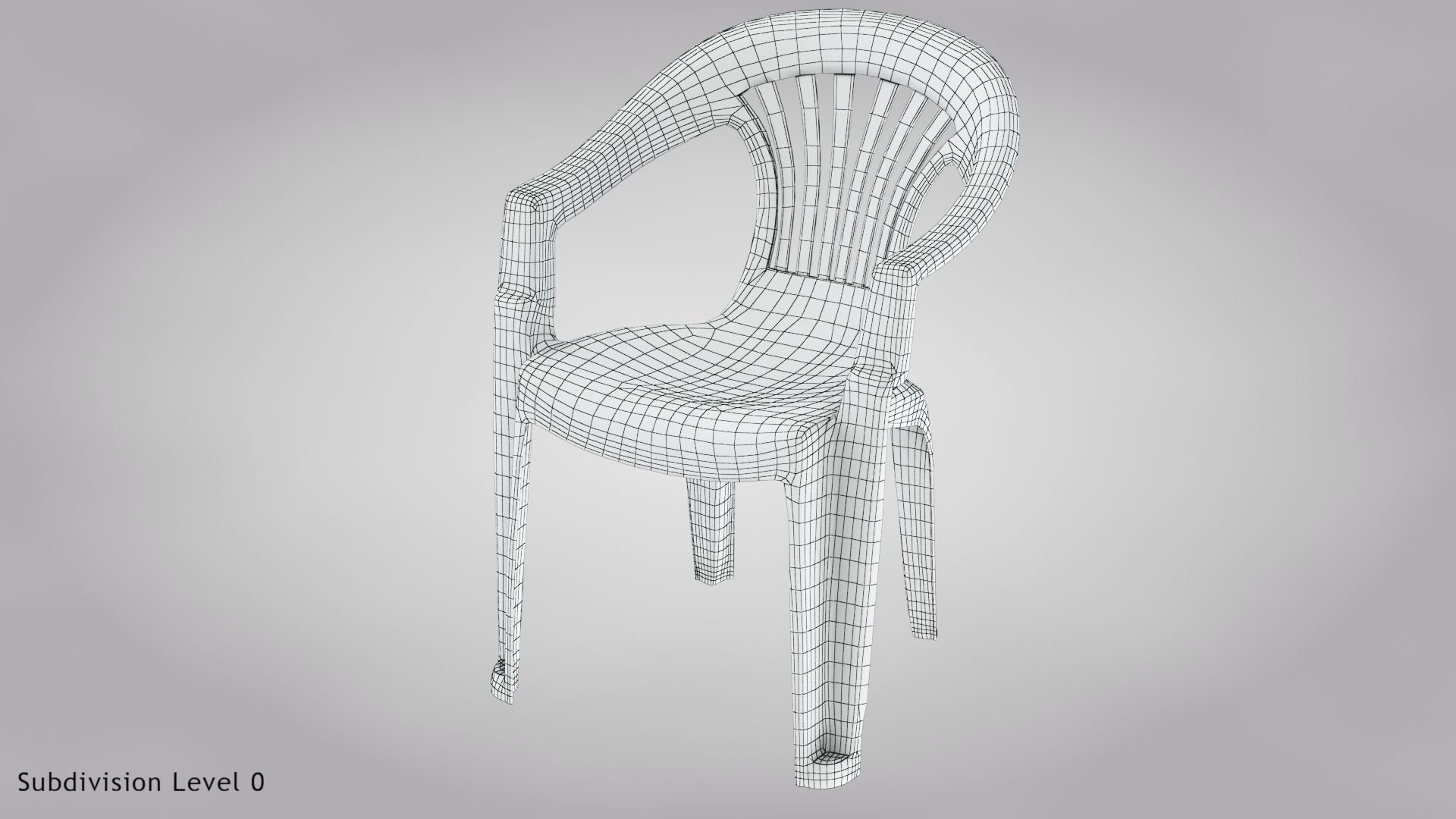 Plastic Chair  3D model_19