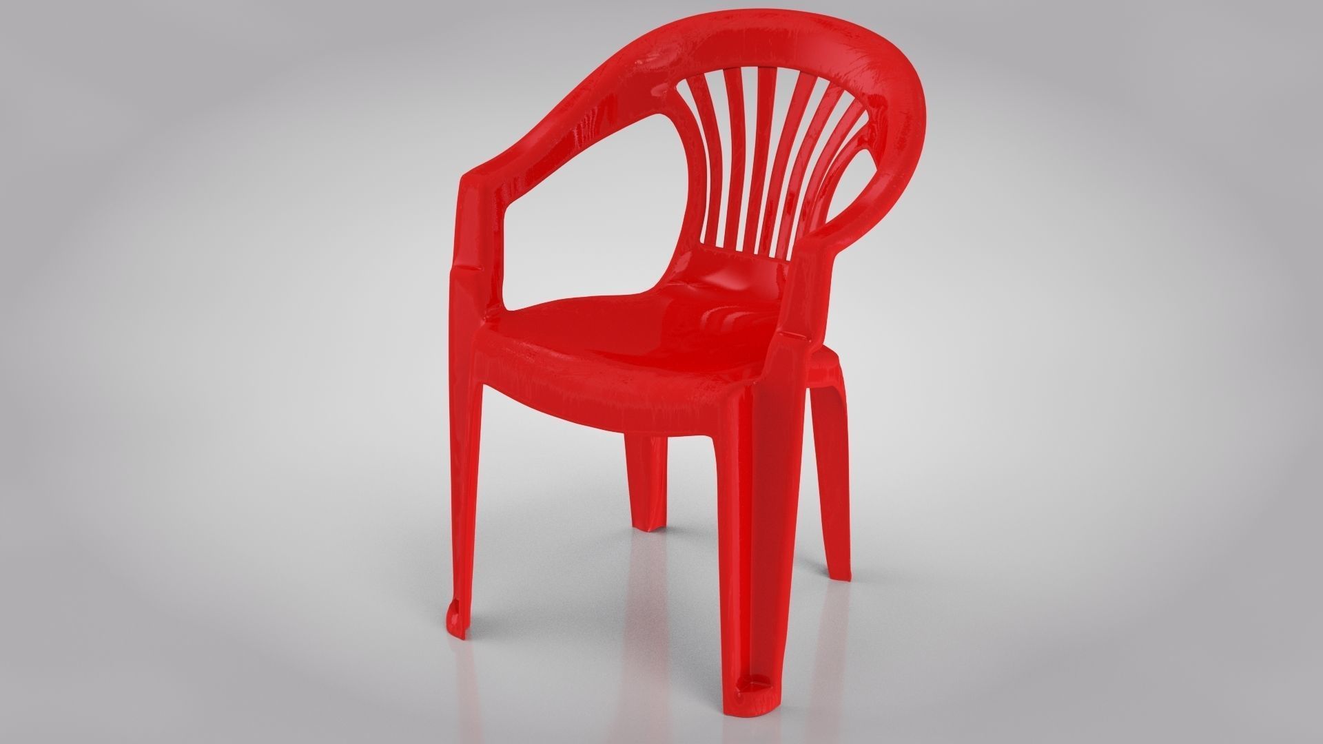 Plastic Chair  3D model_1