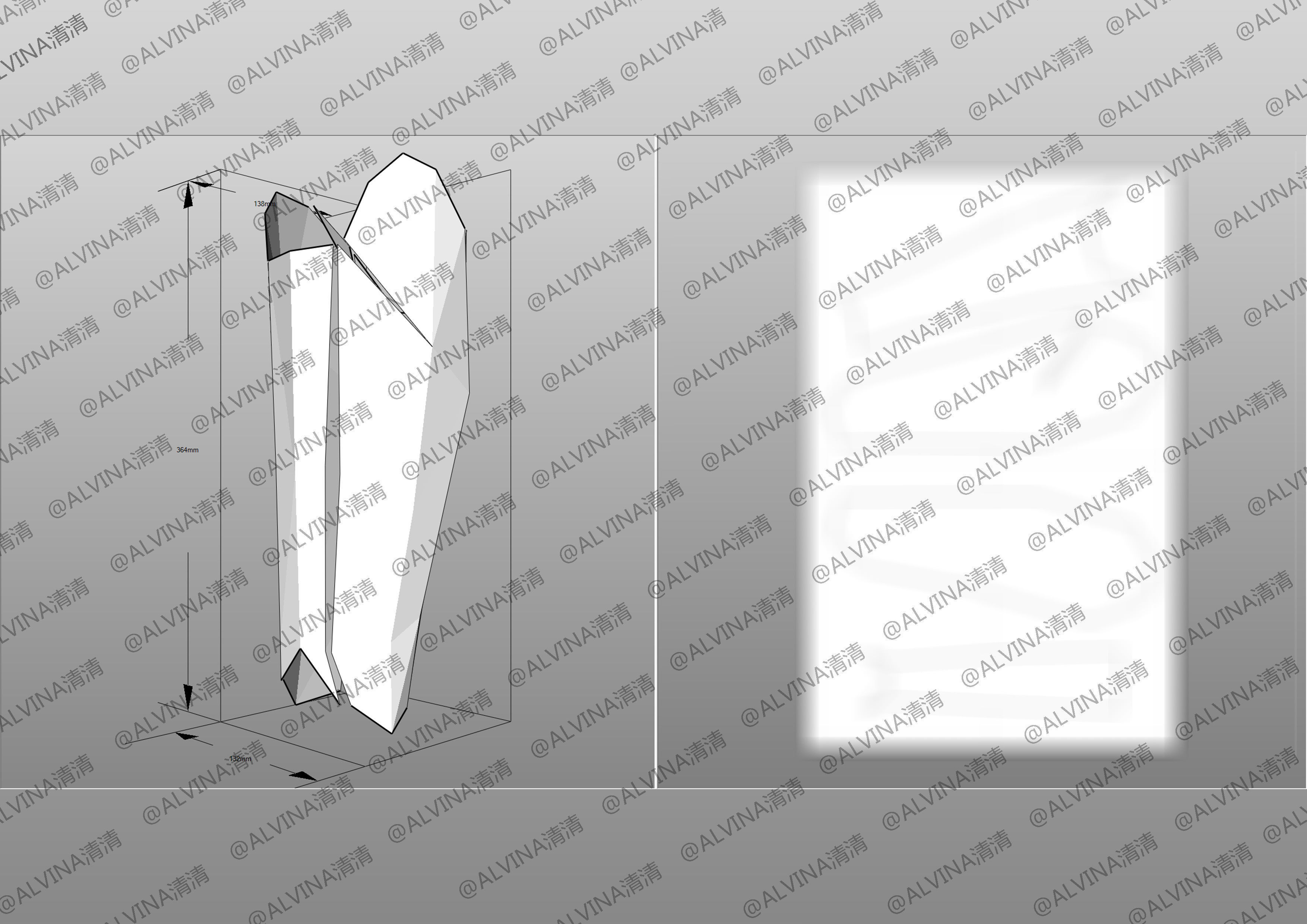 Kamen Rider Valkyrie Armor - DIY Cosplay Pepakura Foam Template Low-poly 3D model_41