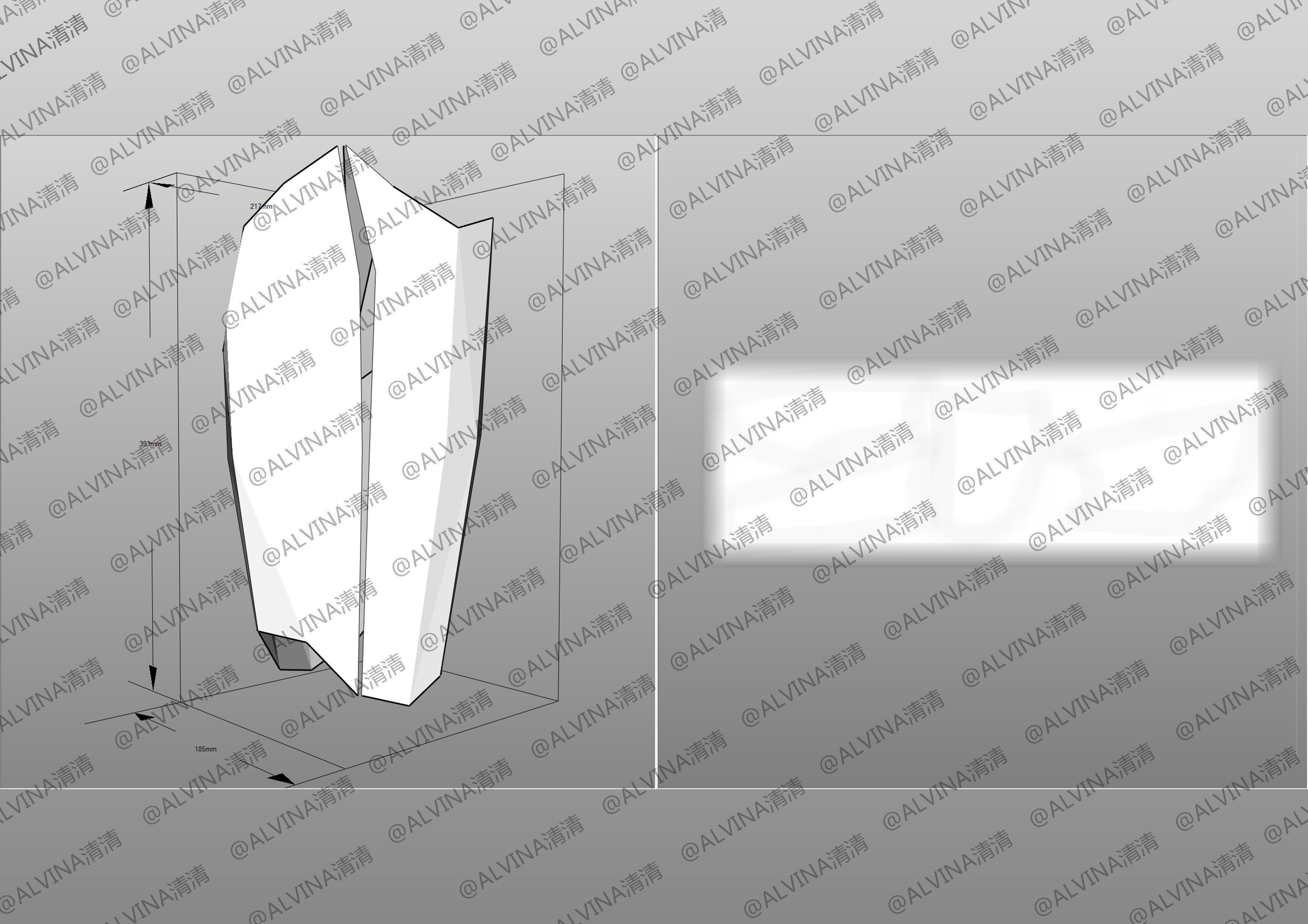 Kamen Rider Valkyrie Armor - DIY Cosplay Pepakura Foam Template Low-poly 3D model_39