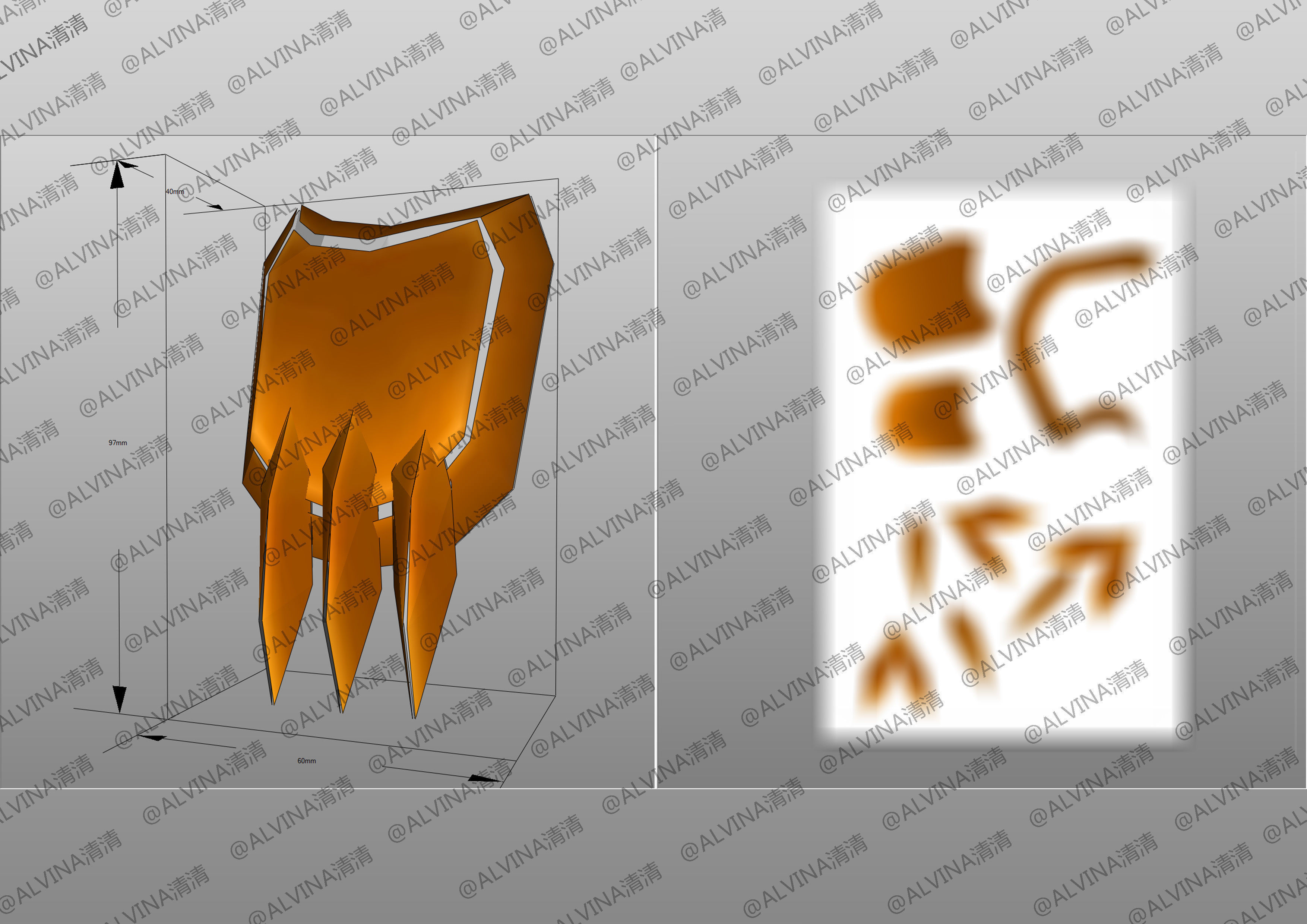 Kamen Rider Valkyrie Armor - DIY Cosplay Pepakura Foam Template Low-poly 3D model_32