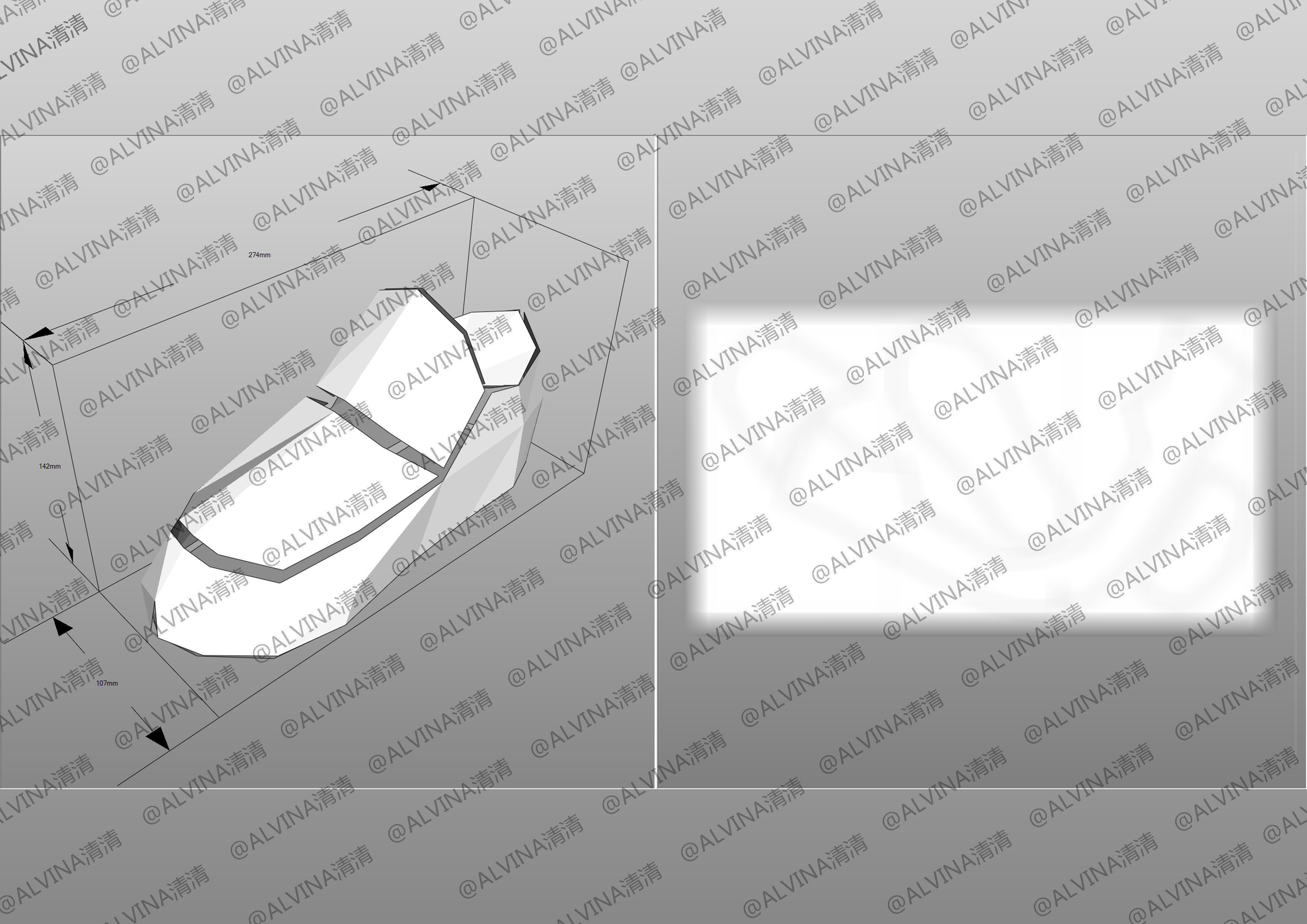 Kamen Rider Valkyrie Armor - DIY Cosplay Pepakura Foam Template Low-poly 3D model_43