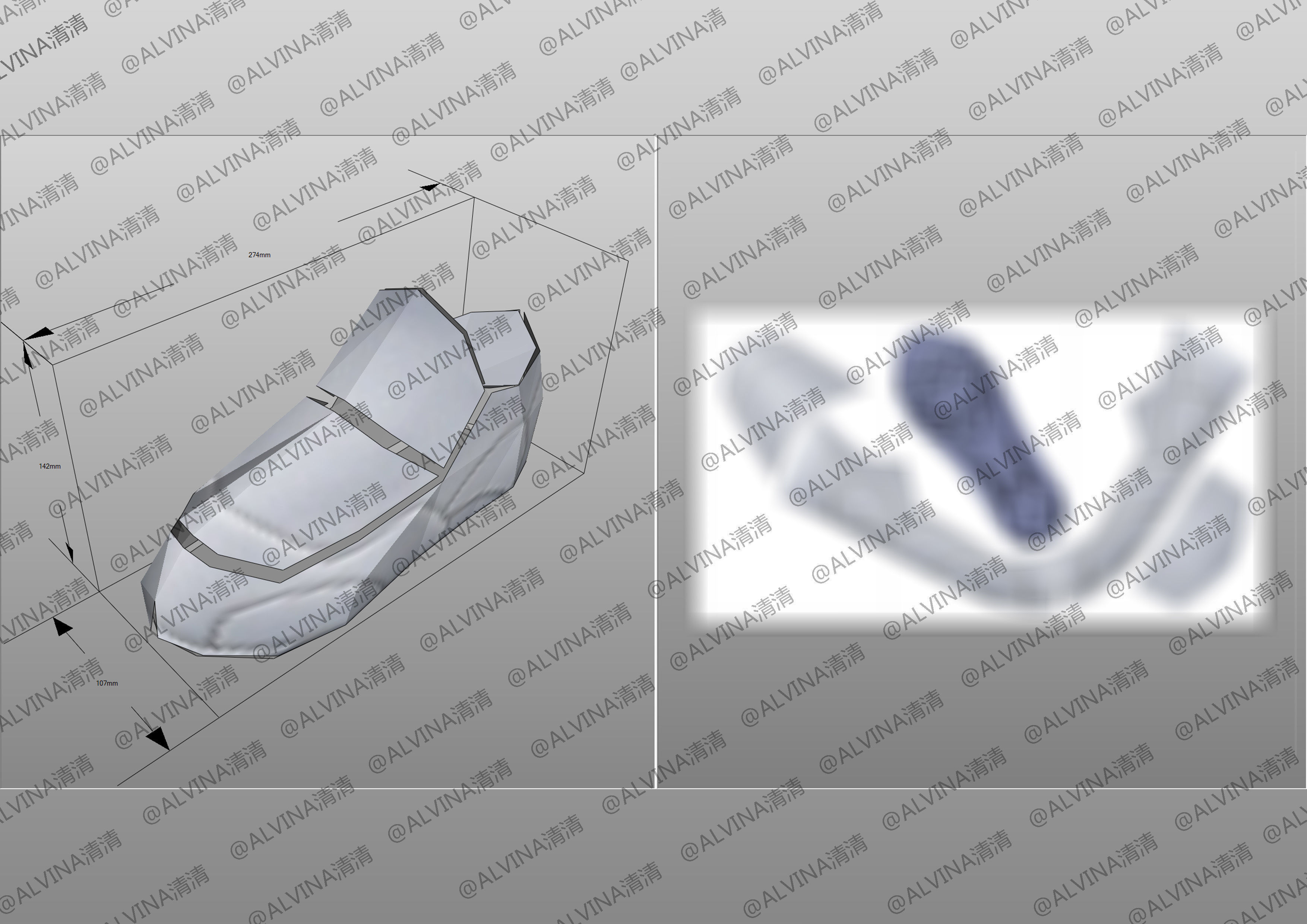 Kamen Rider Valkyrie Armor - DIY Cosplay Pepakura Foam Template Low-poly 3D model_42