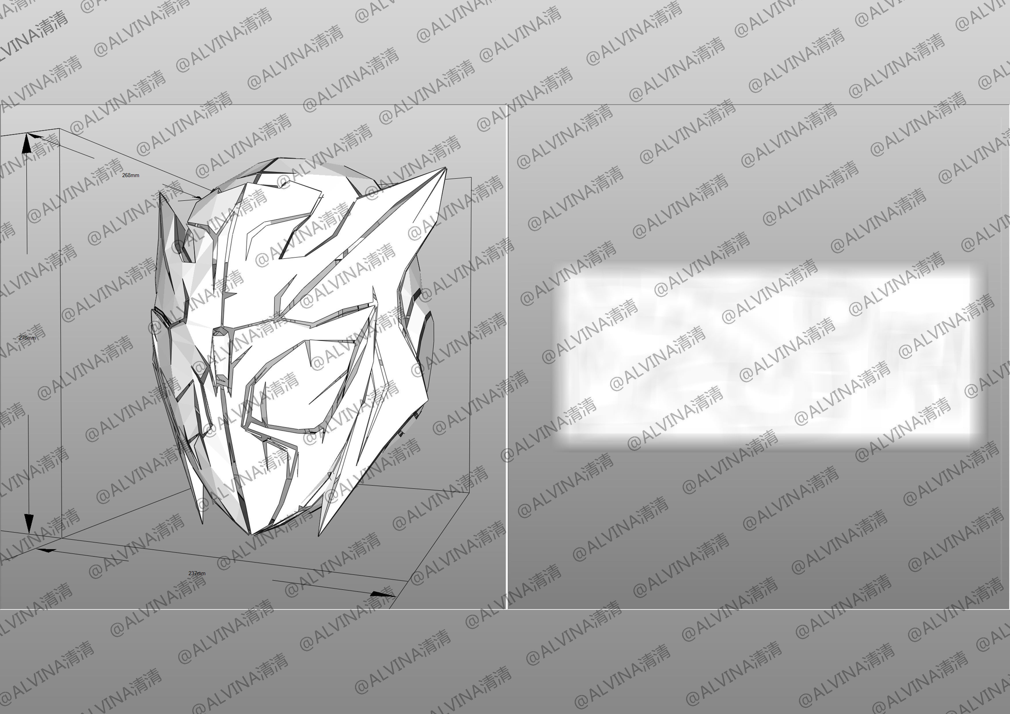 Kamen Rider Valkyrie Armor - DIY Cosplay Pepakura Foam Template Low-poly 3D model_17