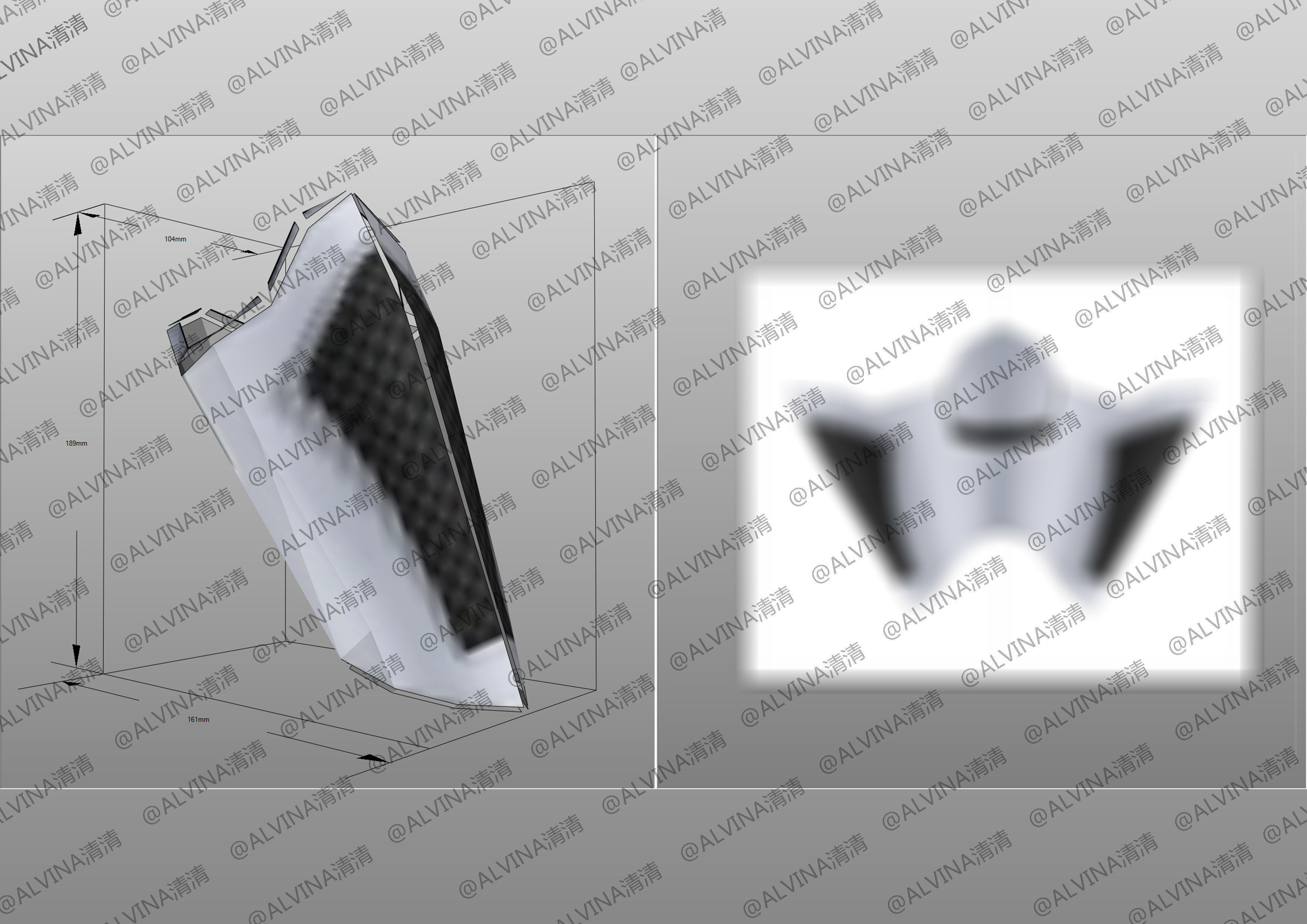 Kamen Rider Valkyrie Armor - DIY Cosplay Pepakura Foam Template Low-poly 3D model_28