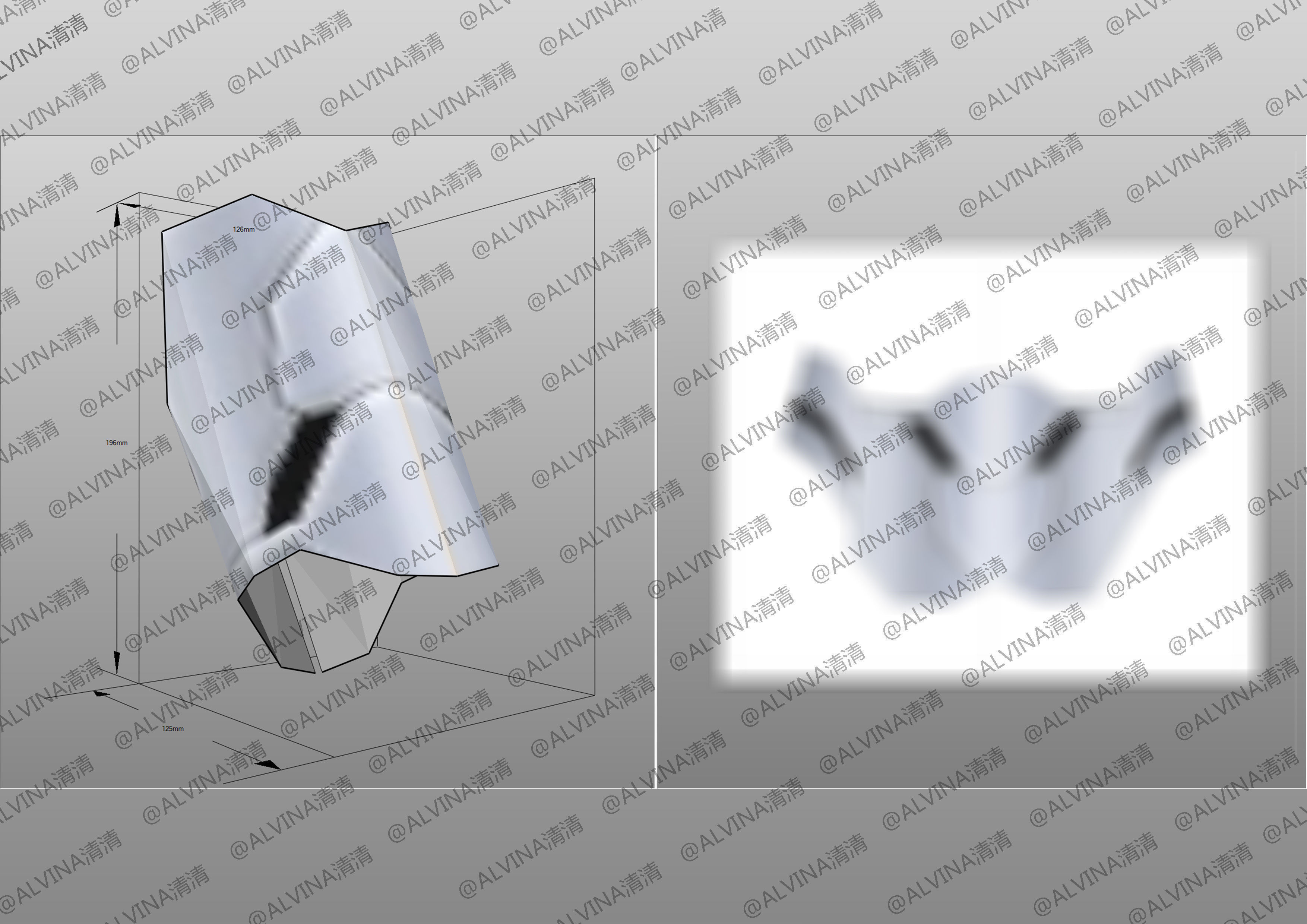 Kamen Rider Valkyrie Armor - DIY Cosplay Pepakura Foam Template Low-poly 3D model_26