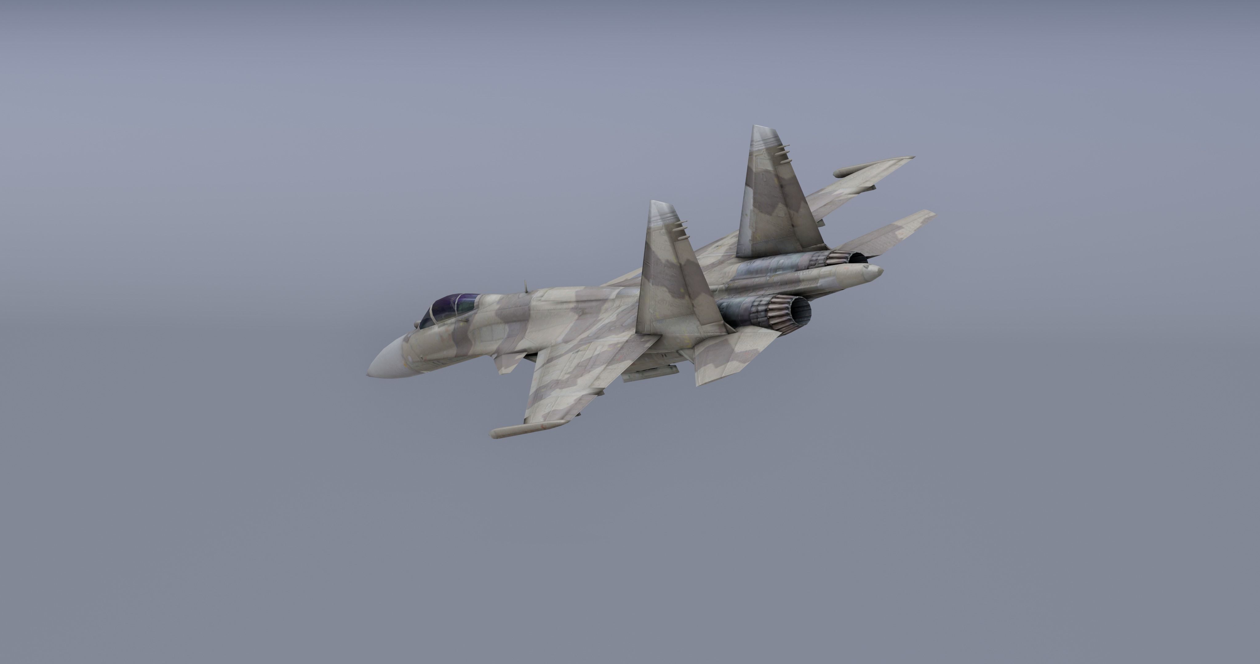 Pack Sukhoi Russian Aircraft - 9 Aircrafts Low-poly 3D model_21