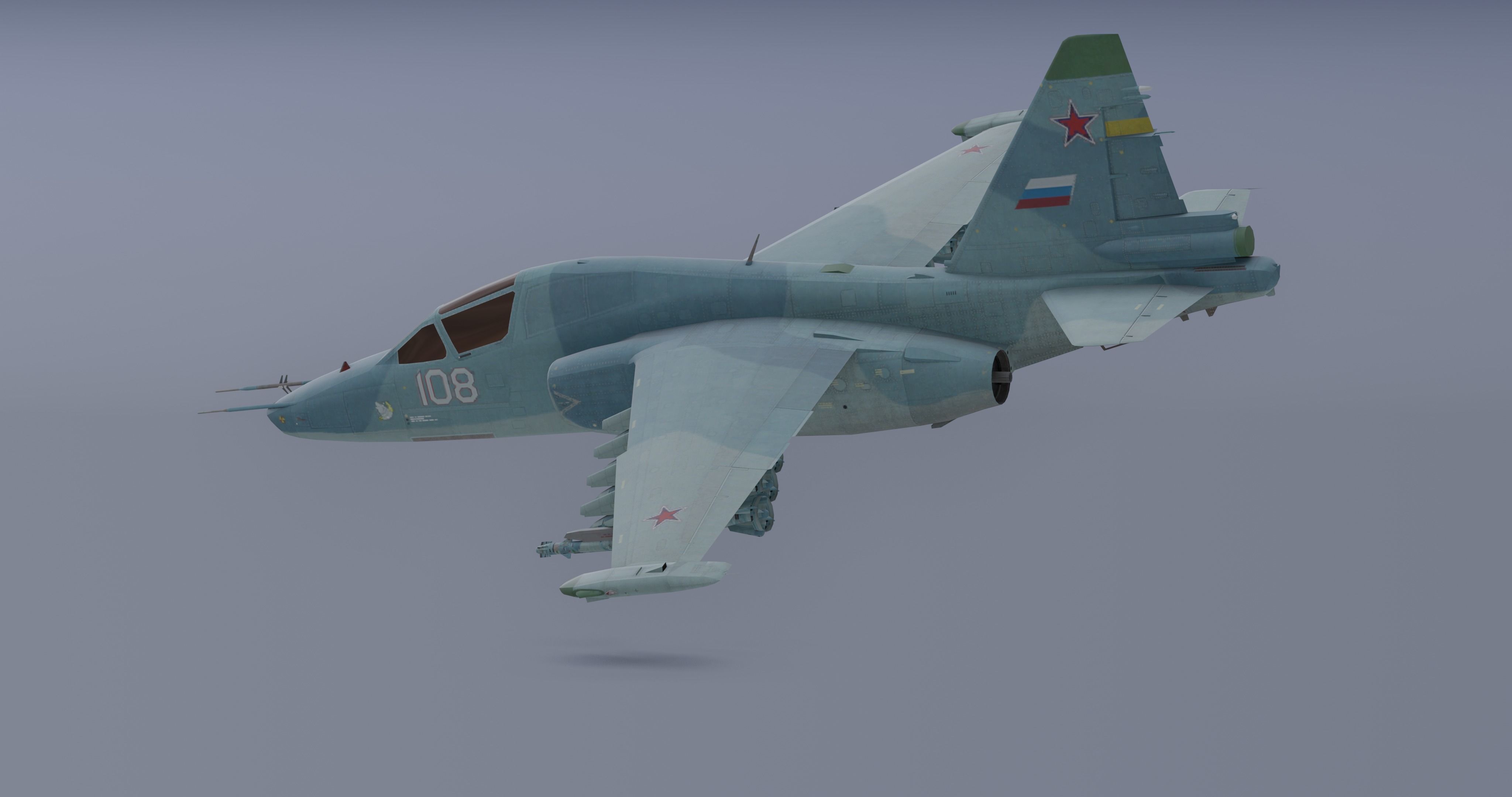 Pack Sukhoi Russian Aircraft - 9 Aircrafts Low-poly 3D model_4