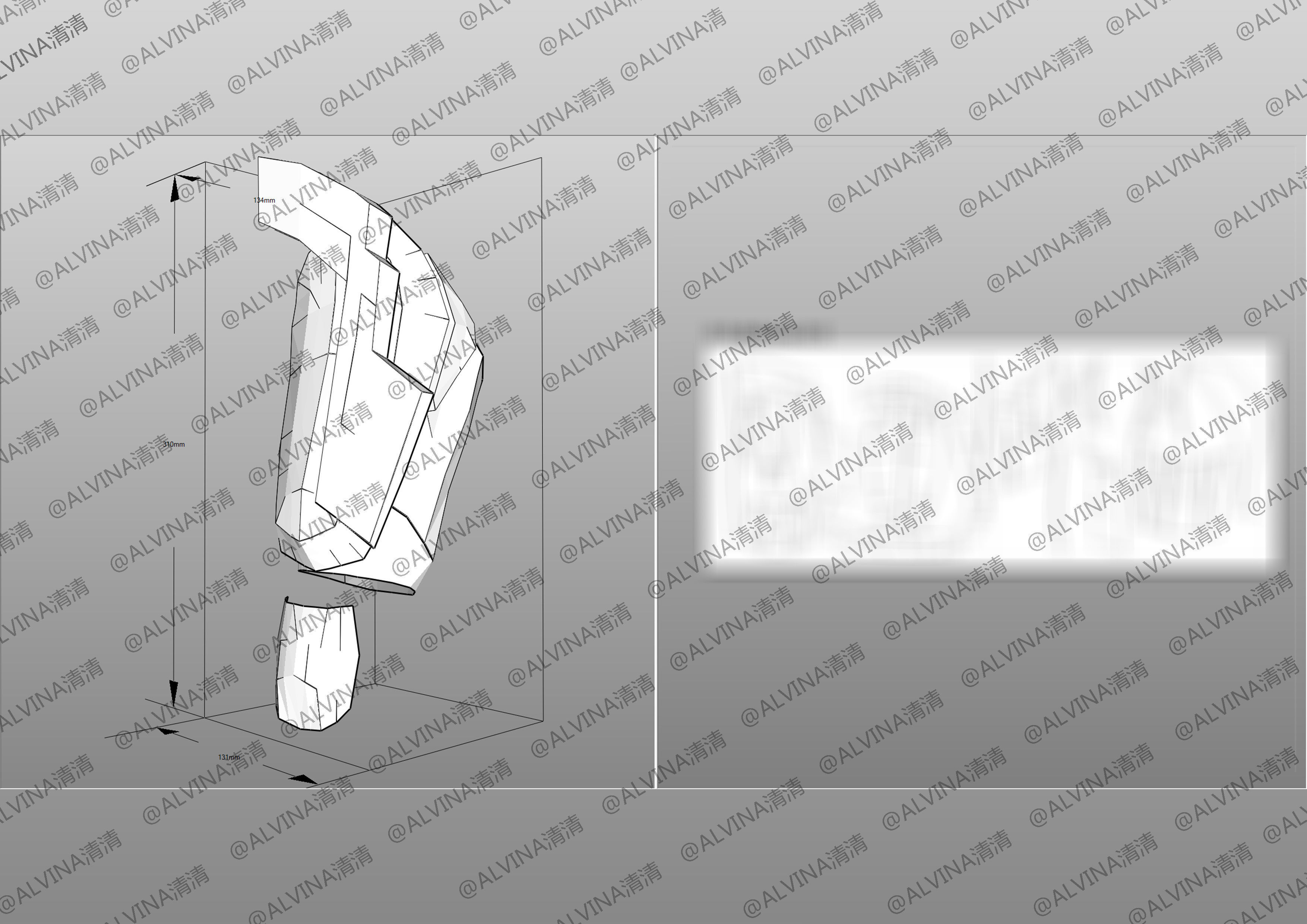 Kamen Rider Gotchard Armor - DIY Cosplay Pepakura Foam Template Low-poly 3D model_27