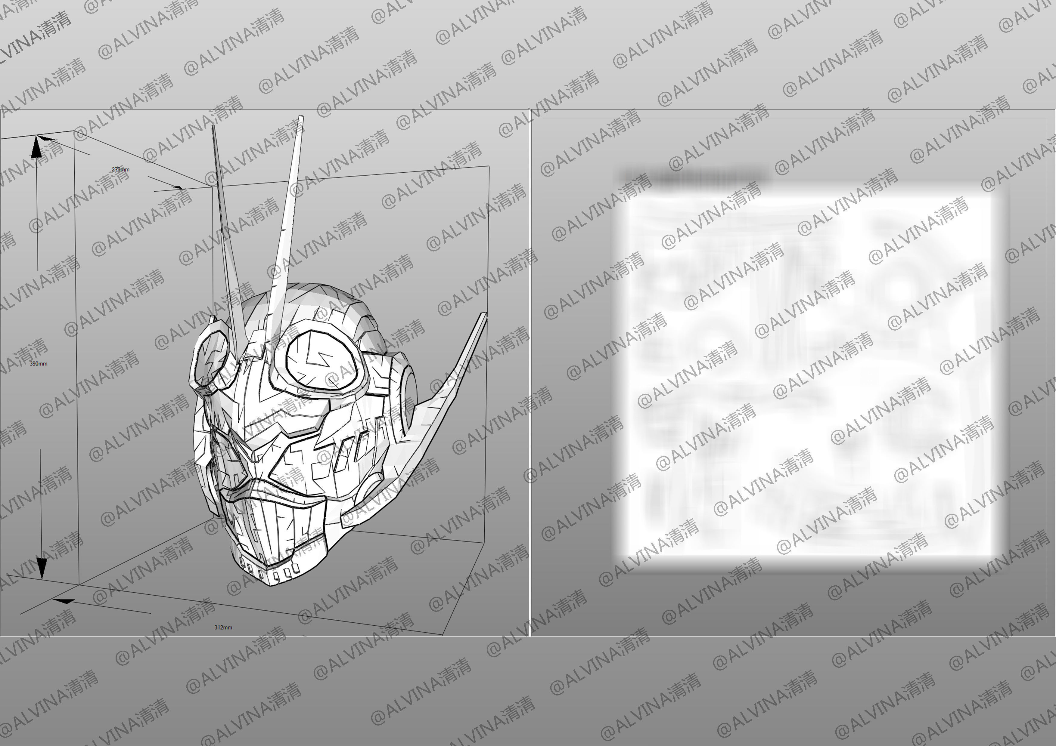 Kamen Rider Gotchard Armor - DIY Cosplay Pepakura Foam Template Low-poly 3D model_15