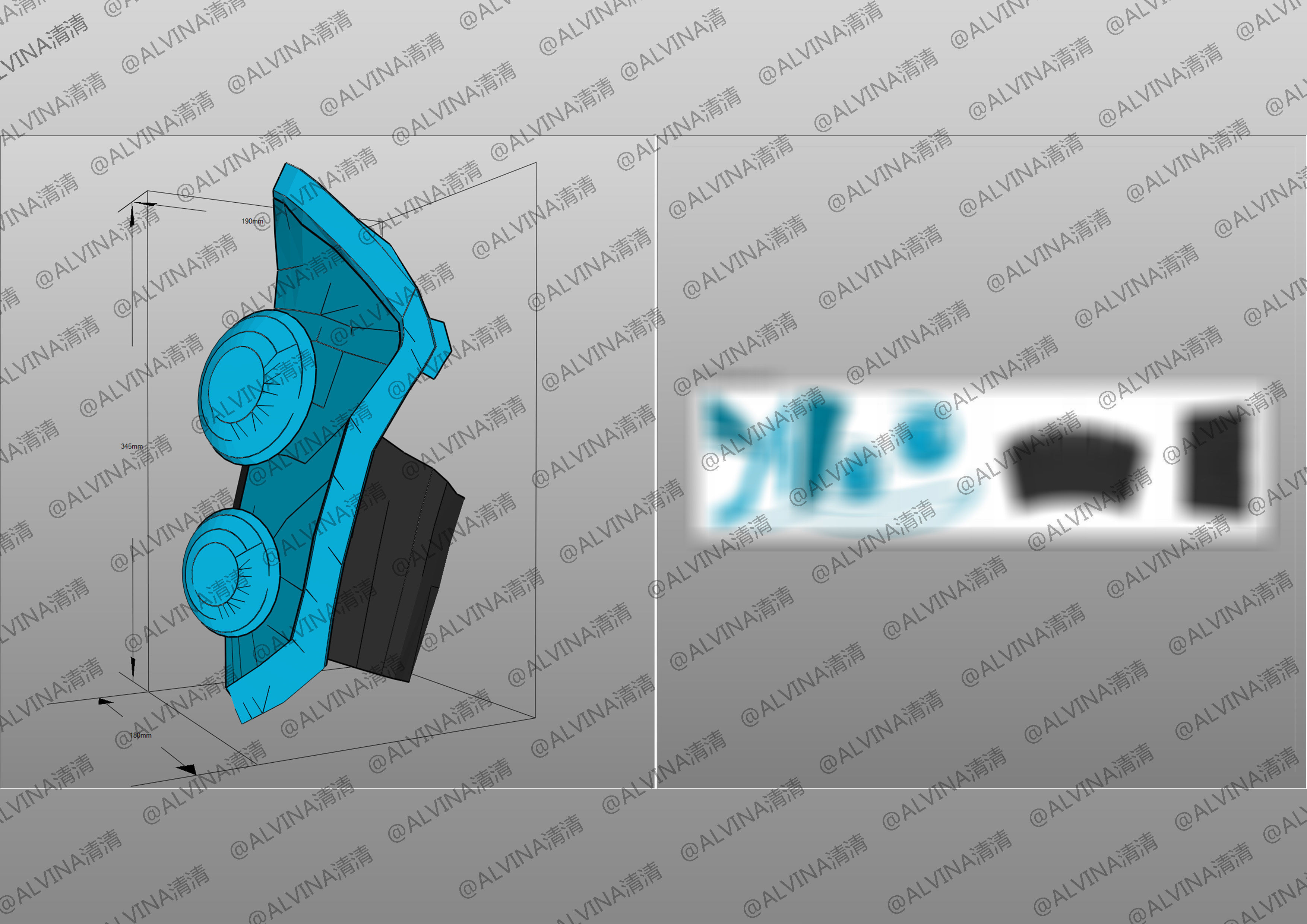 Kamen Rider Gotchard Armor - DIY Cosplay Pepakura Foam Template Low-poly 3D model_30