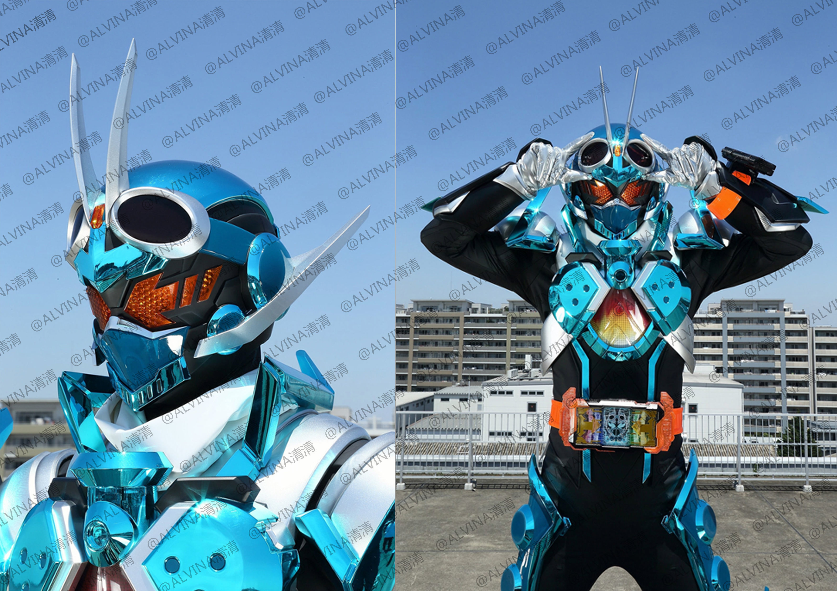 Kamen Rider Gotchard Armor - DIY Cosplay Pepakura Foam Template Low-poly 3D model_6