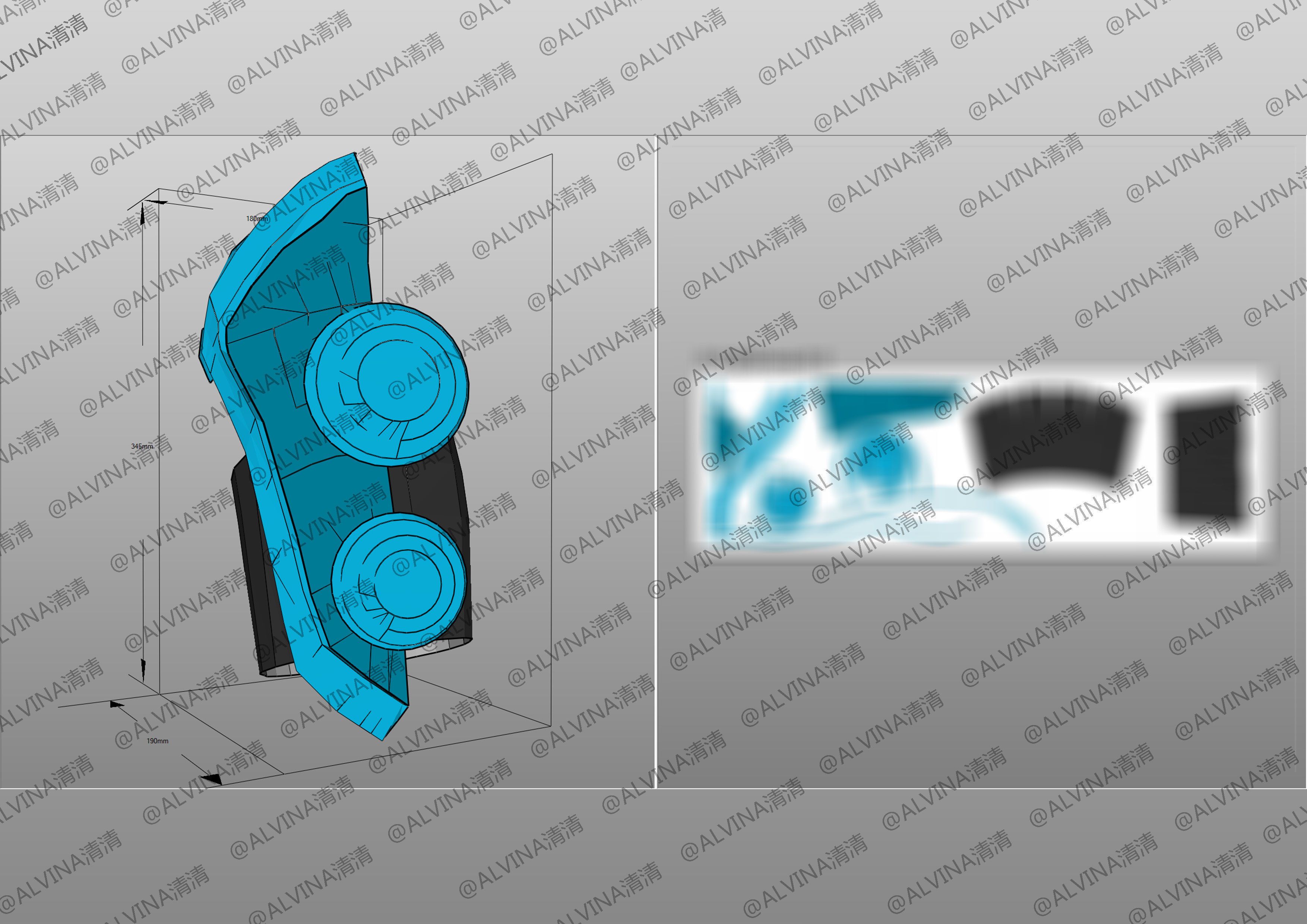 Kamen Rider Gotchard Armor - DIY Cosplay Pepakura Foam Template Low-poly 3D model_32