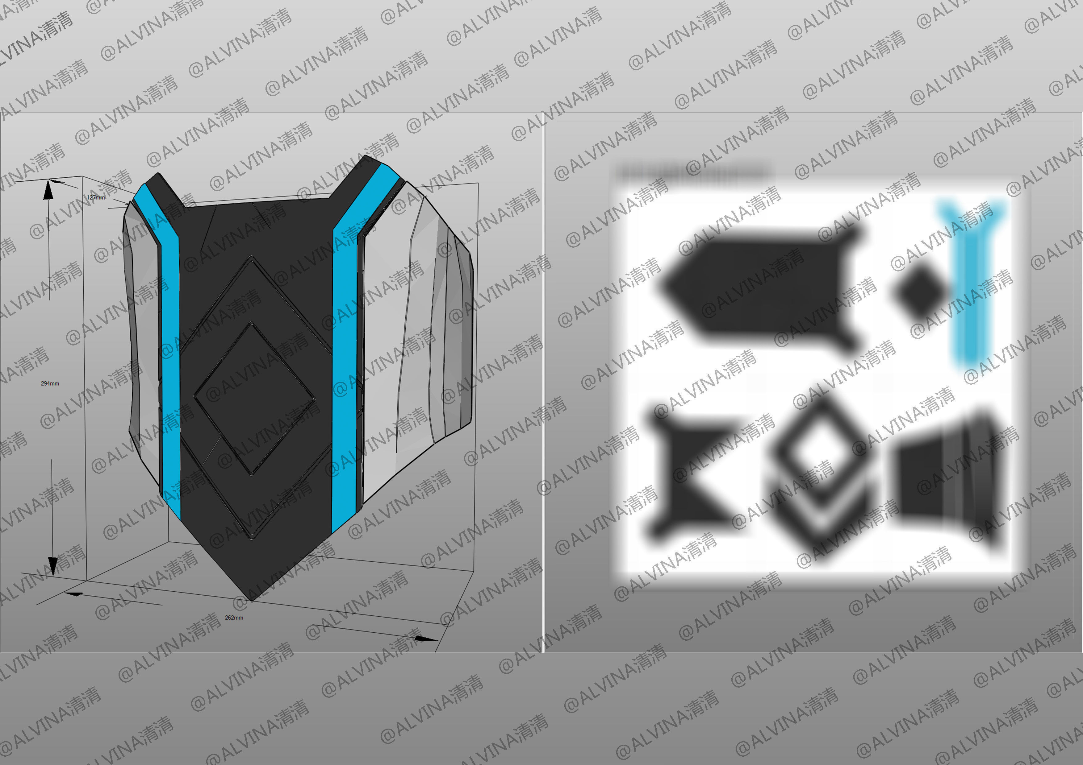 Kamen Rider Gotchard Armor - DIY Cosplay Pepakura Foam Template Low-poly 3D model_18