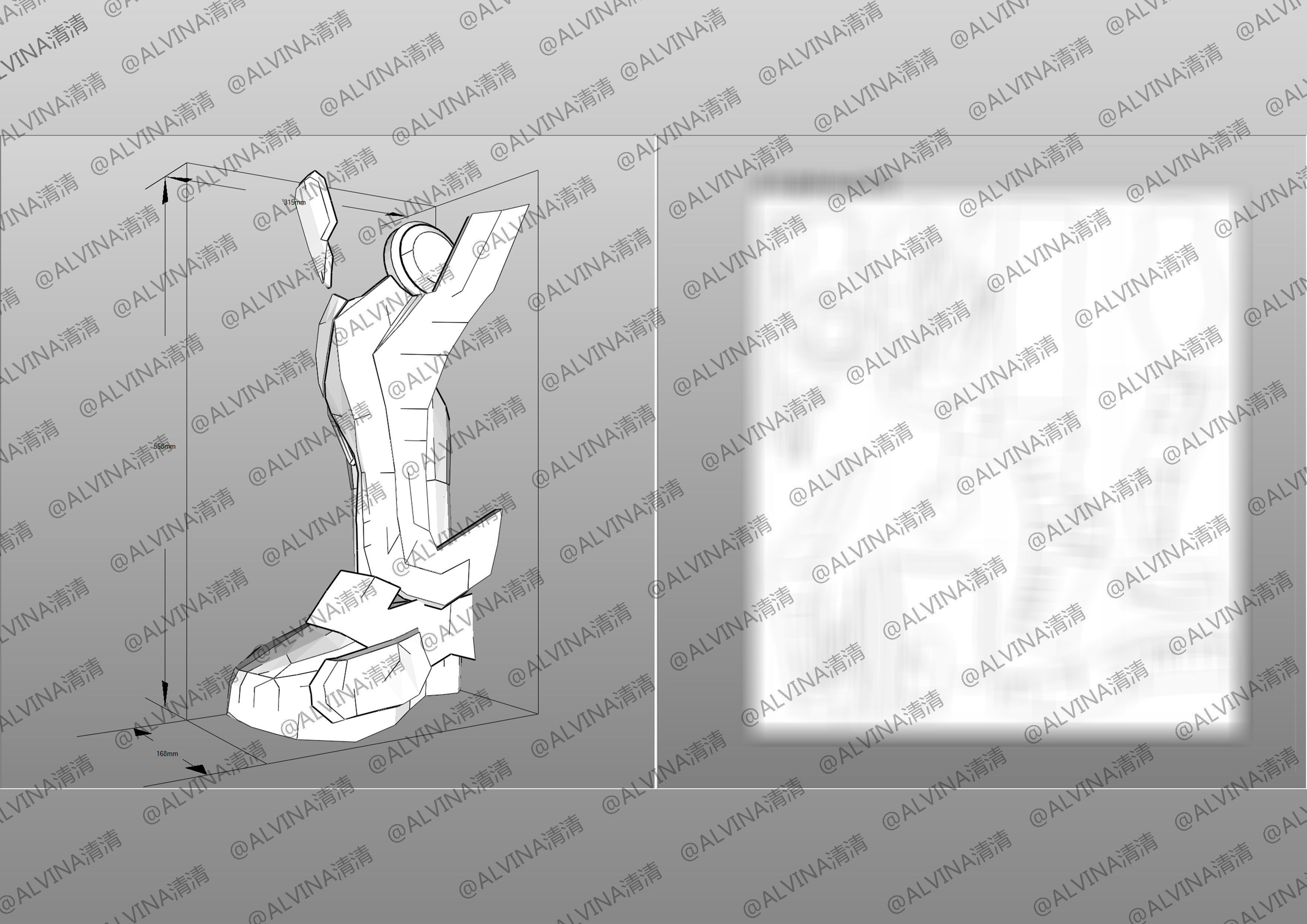 Kamen Rider Gotchard Armor - DIY Cosplay Pepakura Foam Template Low-poly 3D model_37