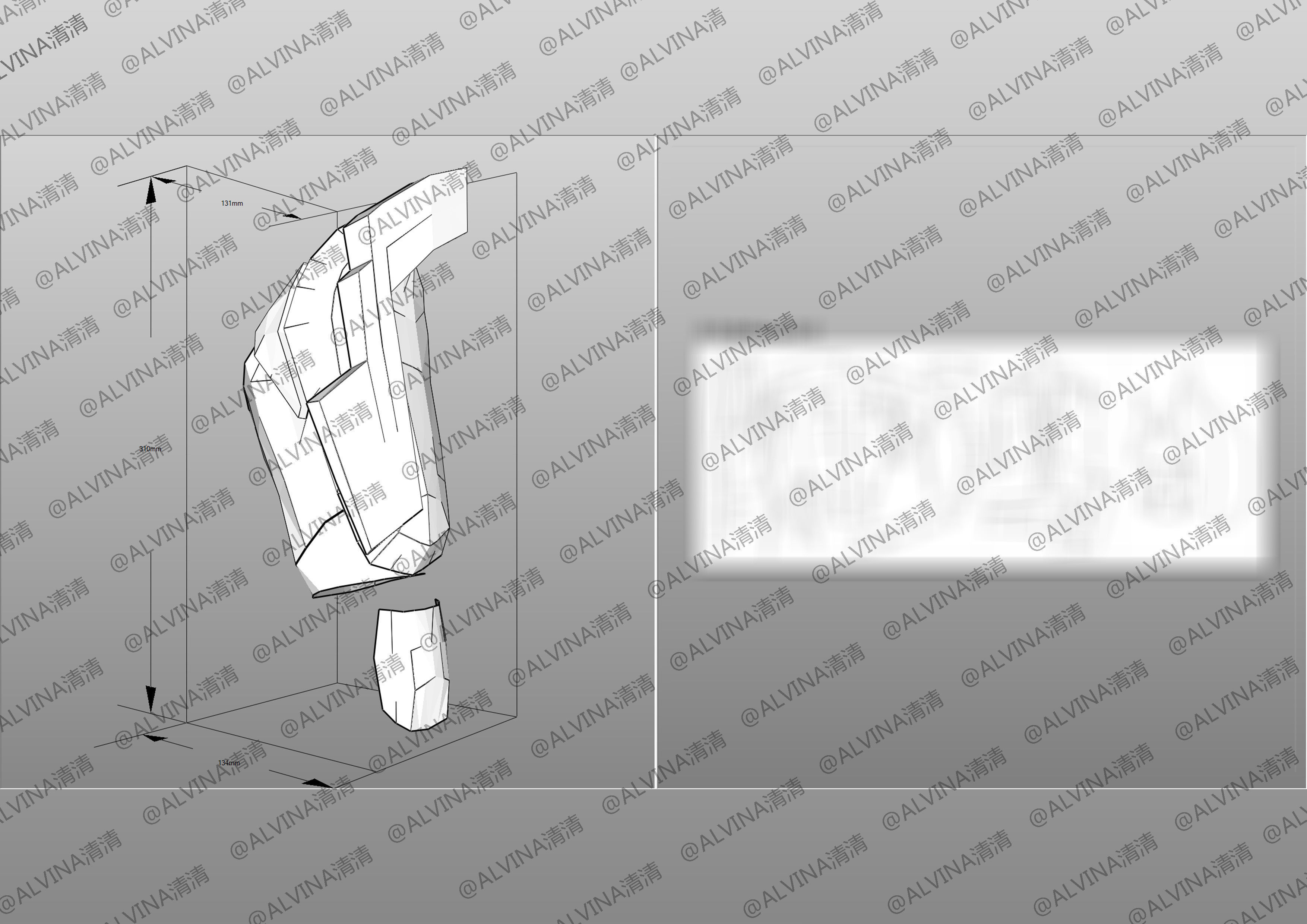 Kamen Rider Gotchard Armor - DIY Cosplay Pepakura Foam Template Low-poly 3D model_29