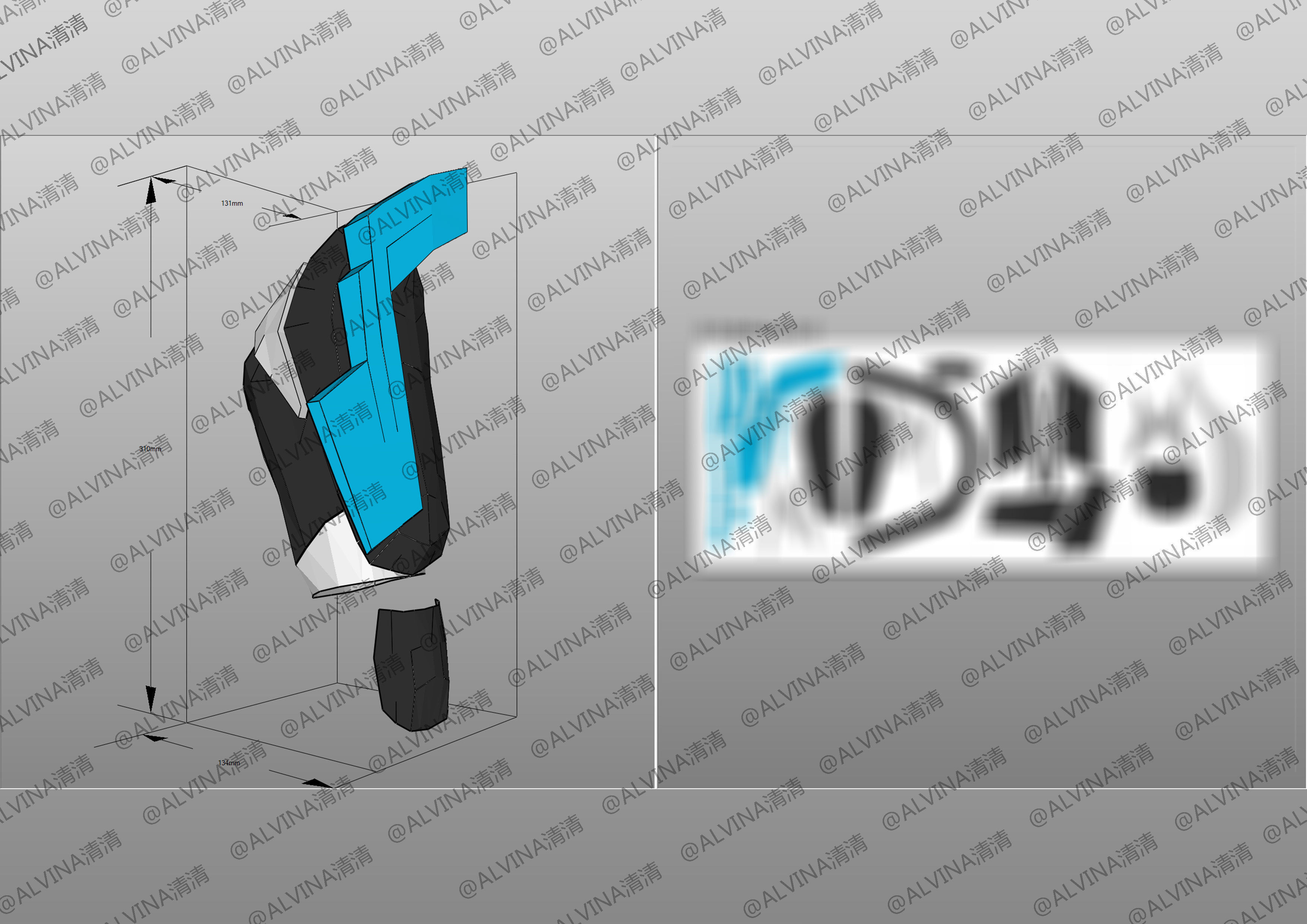 Kamen Rider Gotchard Armor - DIY Cosplay Pepakura Foam Template Low-poly 3D model_28