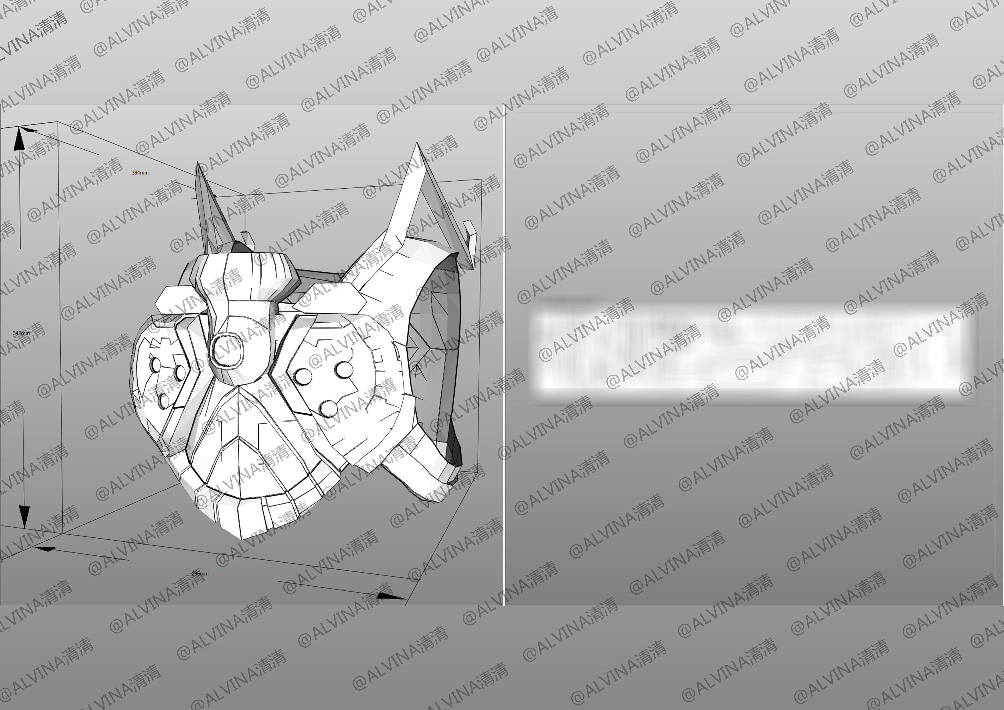 Kamen Rider Gotchard Armor - DIY Cosplay Pepakura Foam Template Low-poly 3D model_17