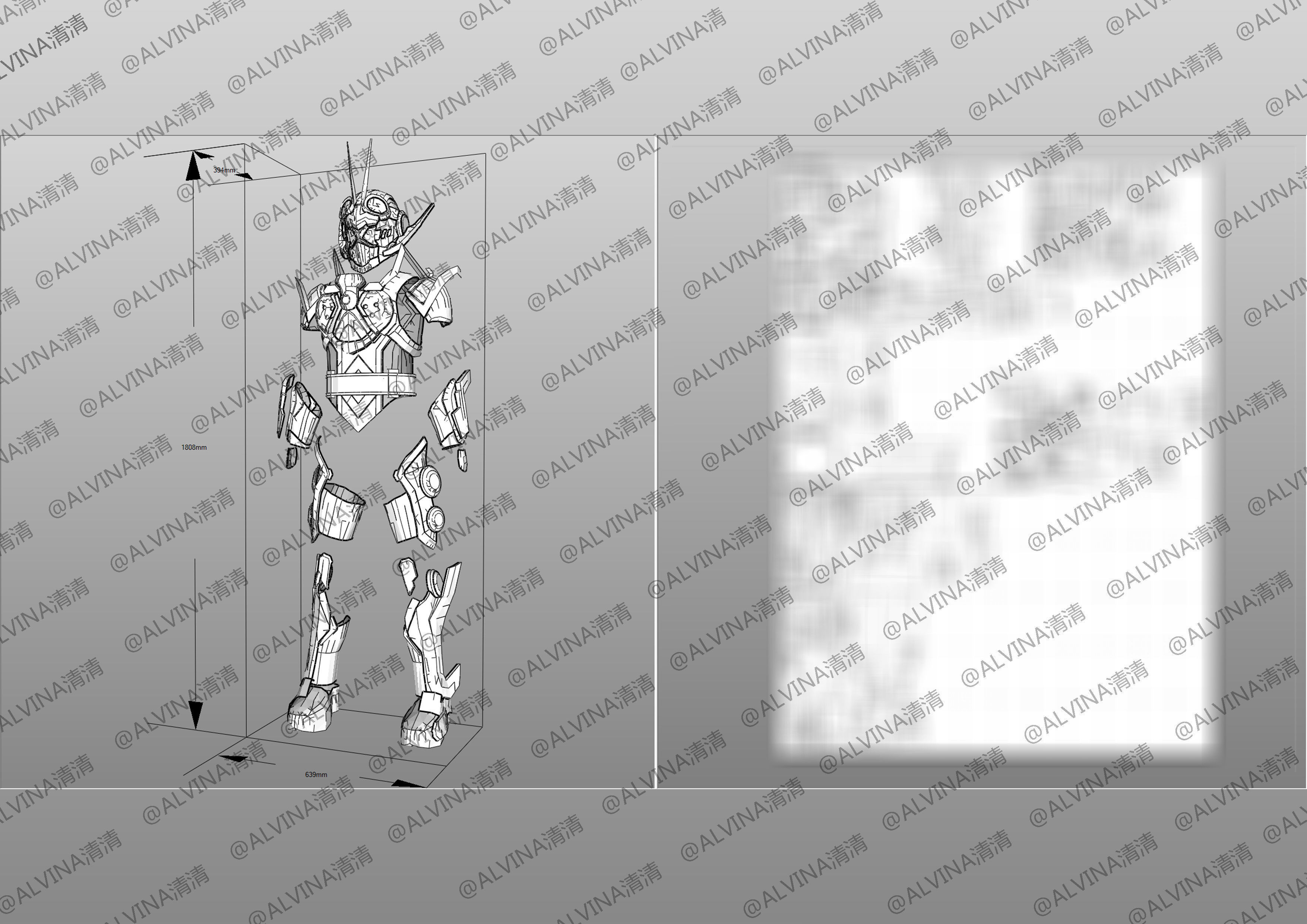 Kamen Rider Gotchard Armor - DIY Cosplay Pepakura Foam Template Low-poly 3D model_13