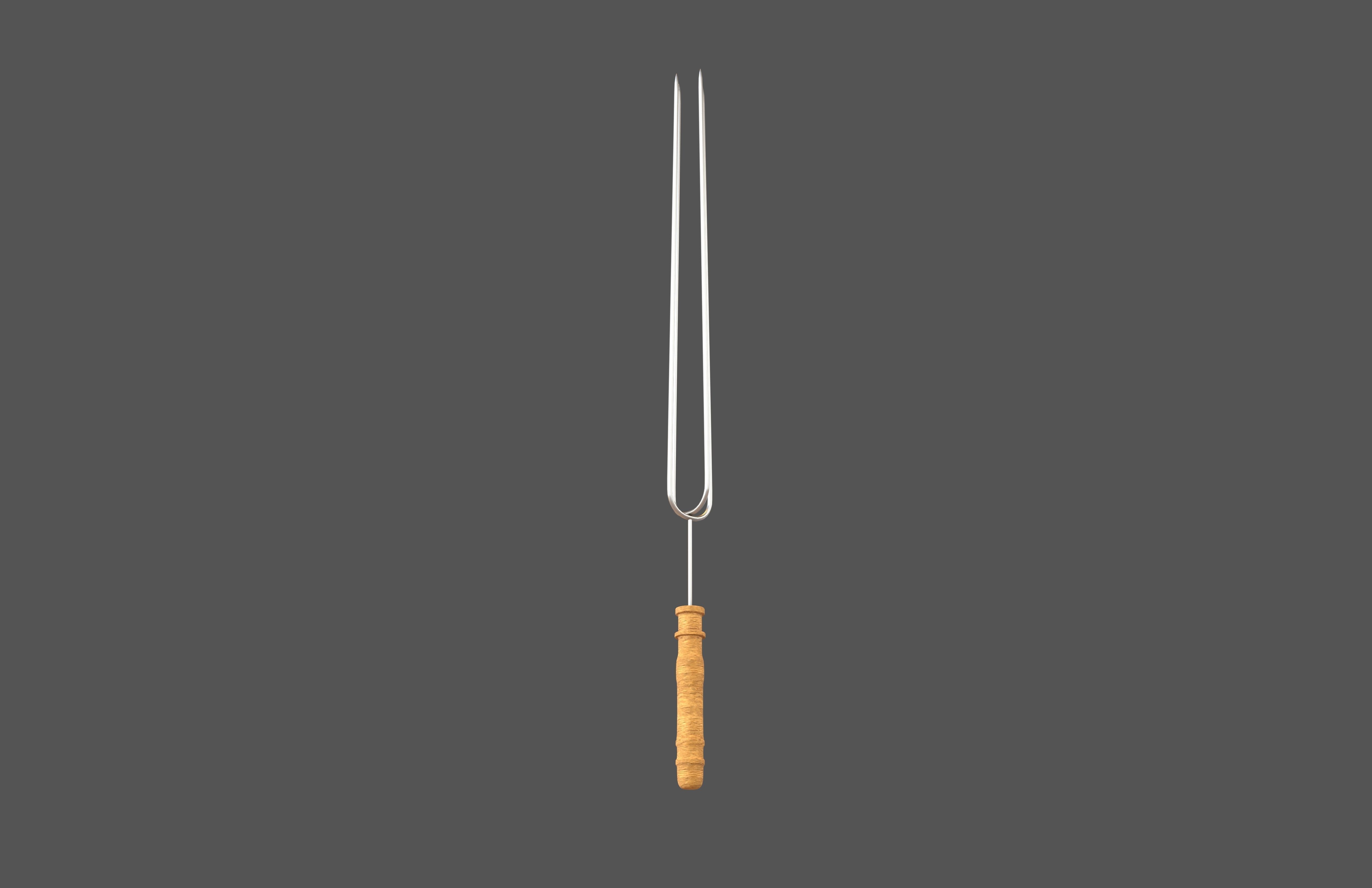 Barbecue Steel Needle v3 001 Low-poly 3D model_3