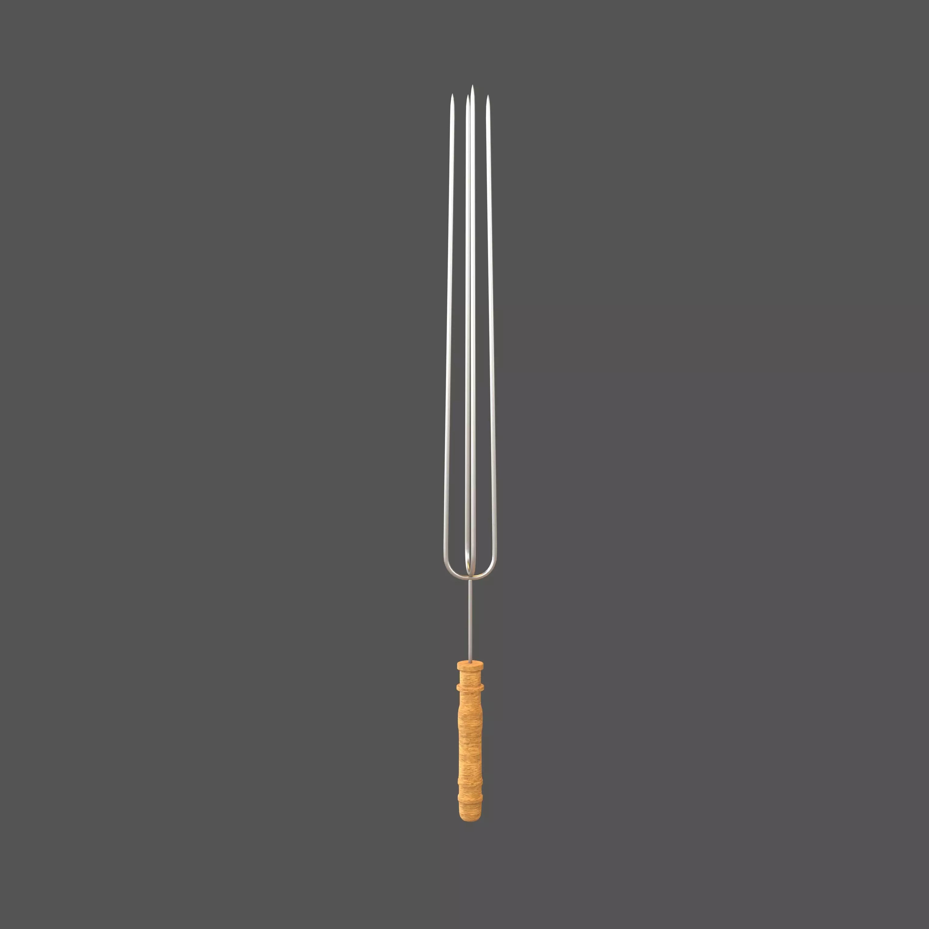 Barbecue Steel Needle v3 001 Low-poly 3D model_0