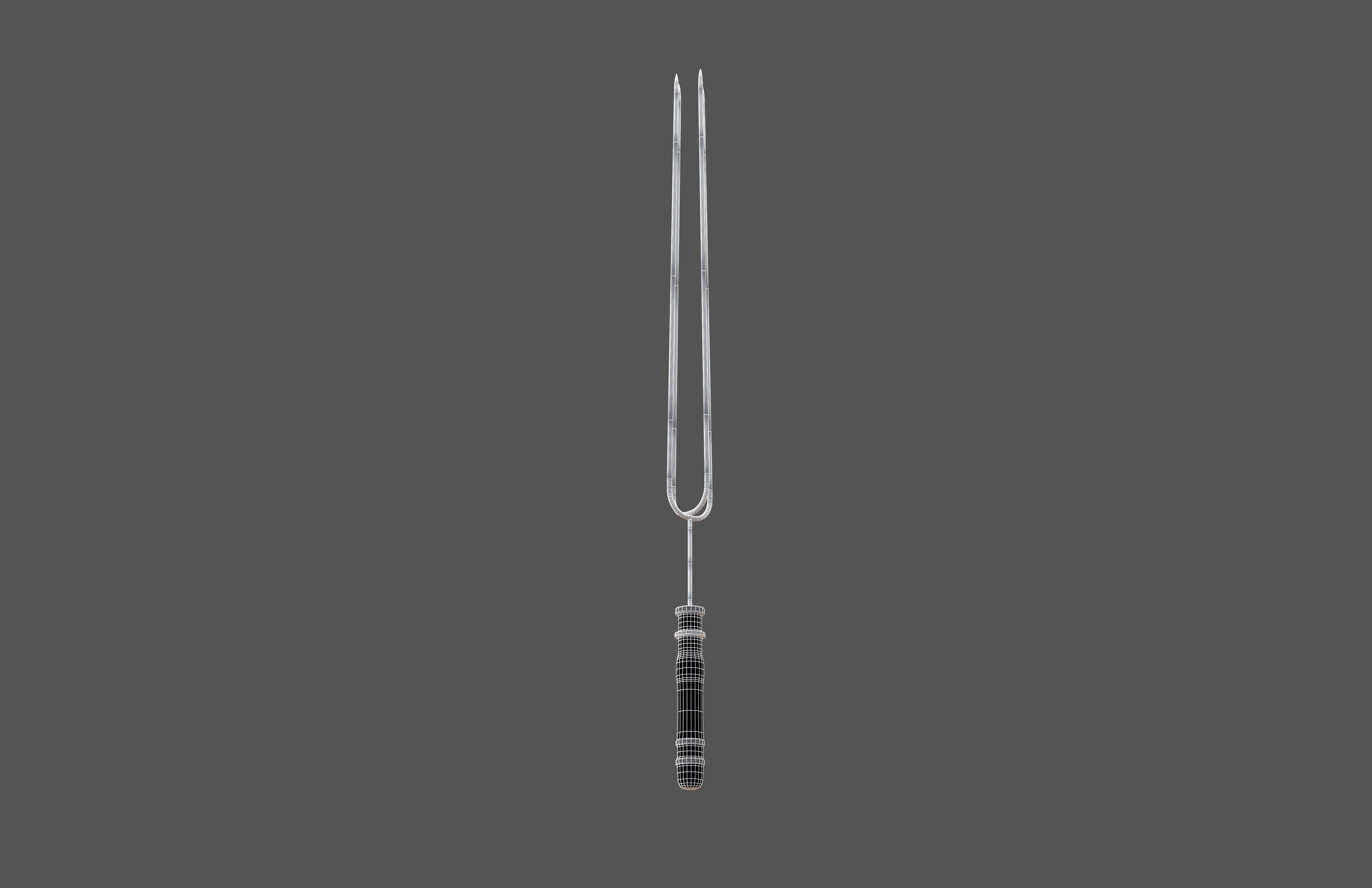Barbecue Steel Needle v3 001 Low-poly 3D model_7