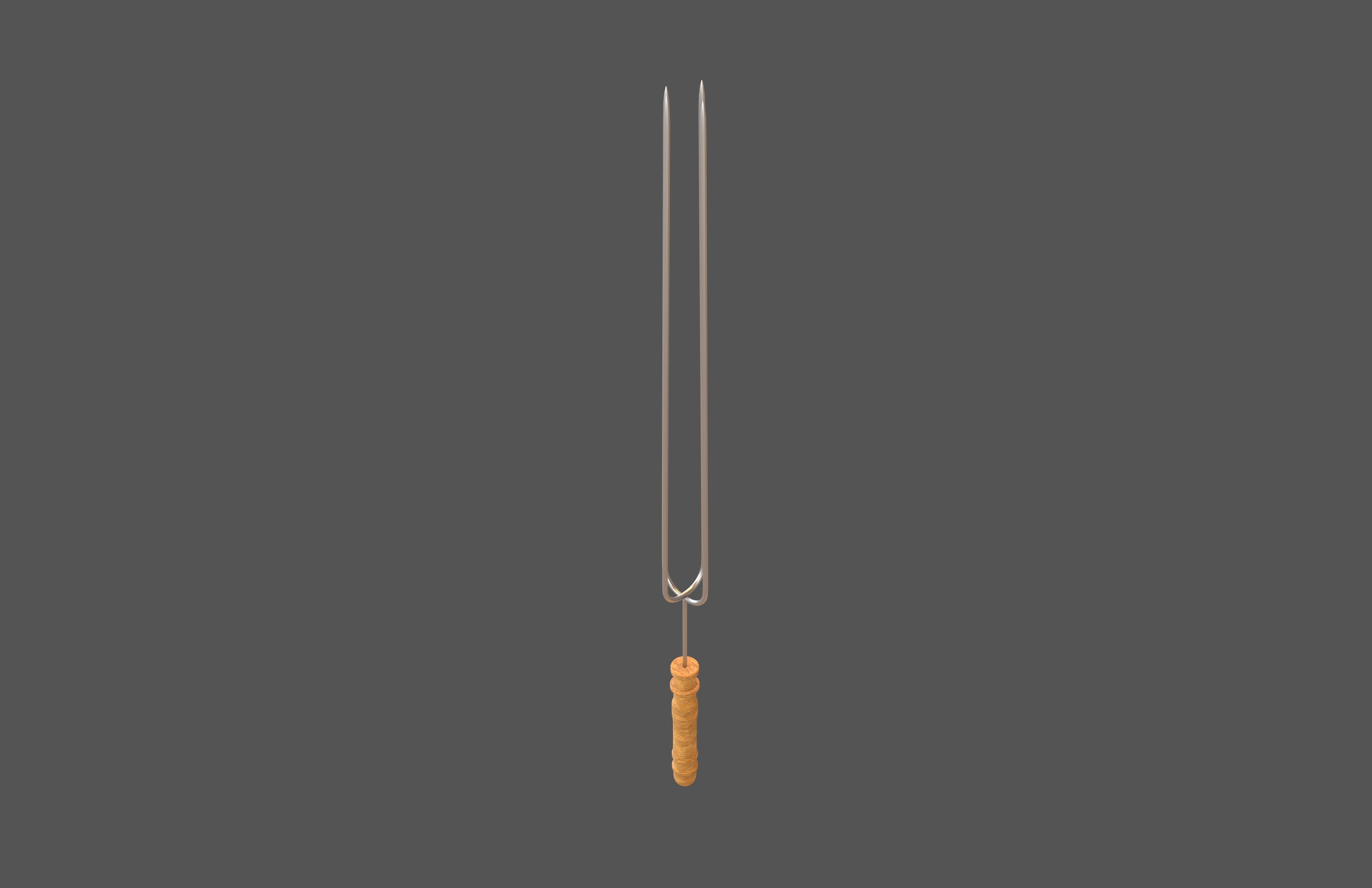 Barbecue Steel Needle v3 001 Low-poly 3D model_2