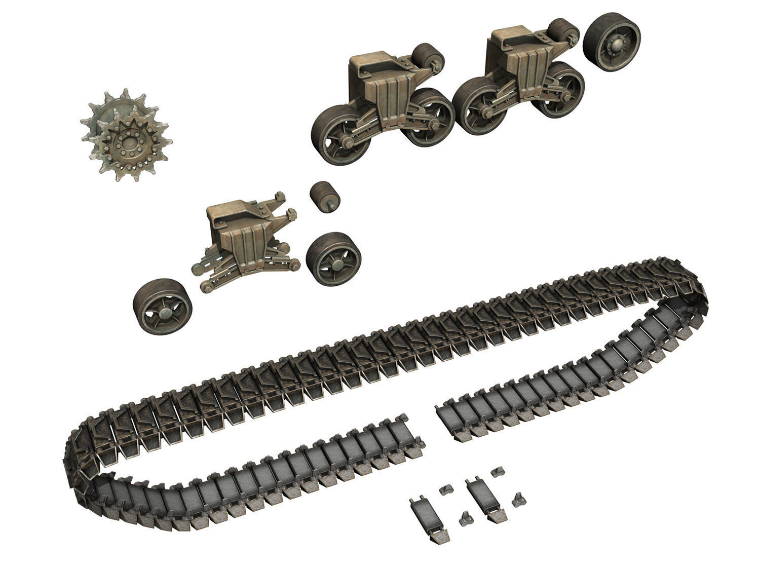 M4A3 Sherman - Collection 3D model_28