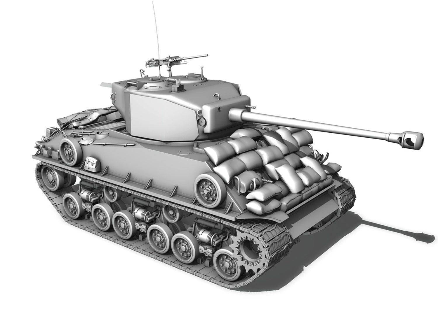 M4A3 Sherman - Collection 3D model_10