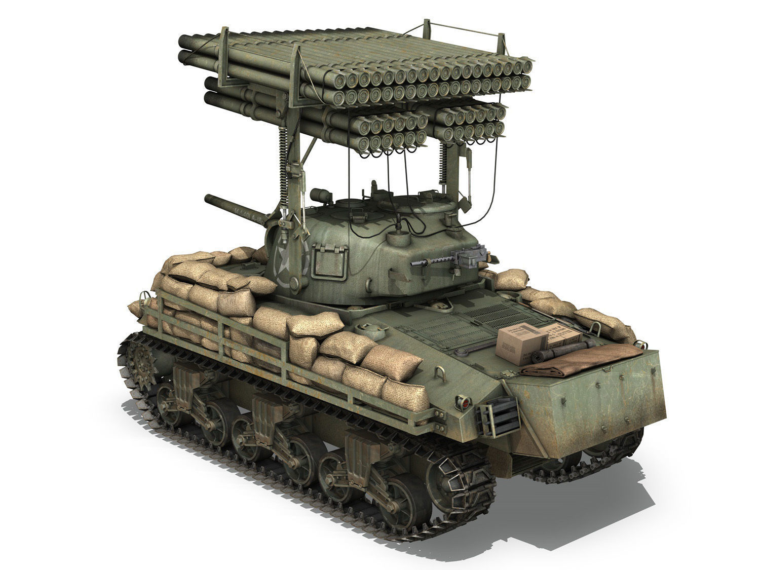 M4A3 Sherman - Collection 3D model_15