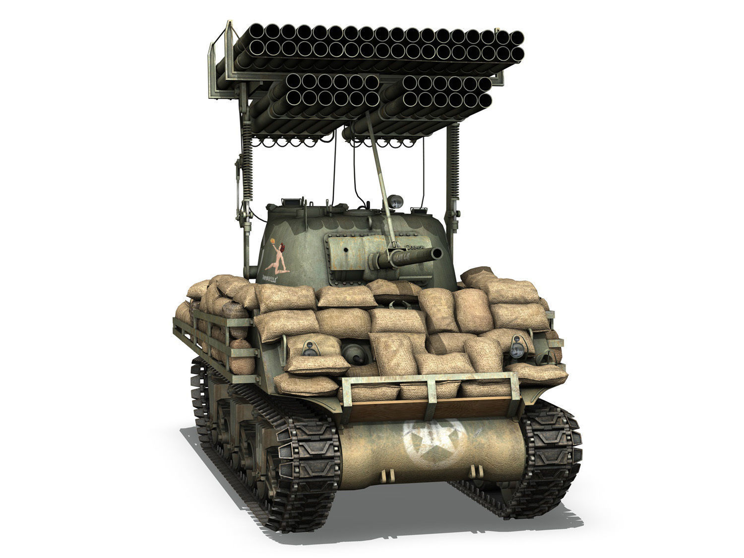 M4A3 Sherman - Collection 3D model_17