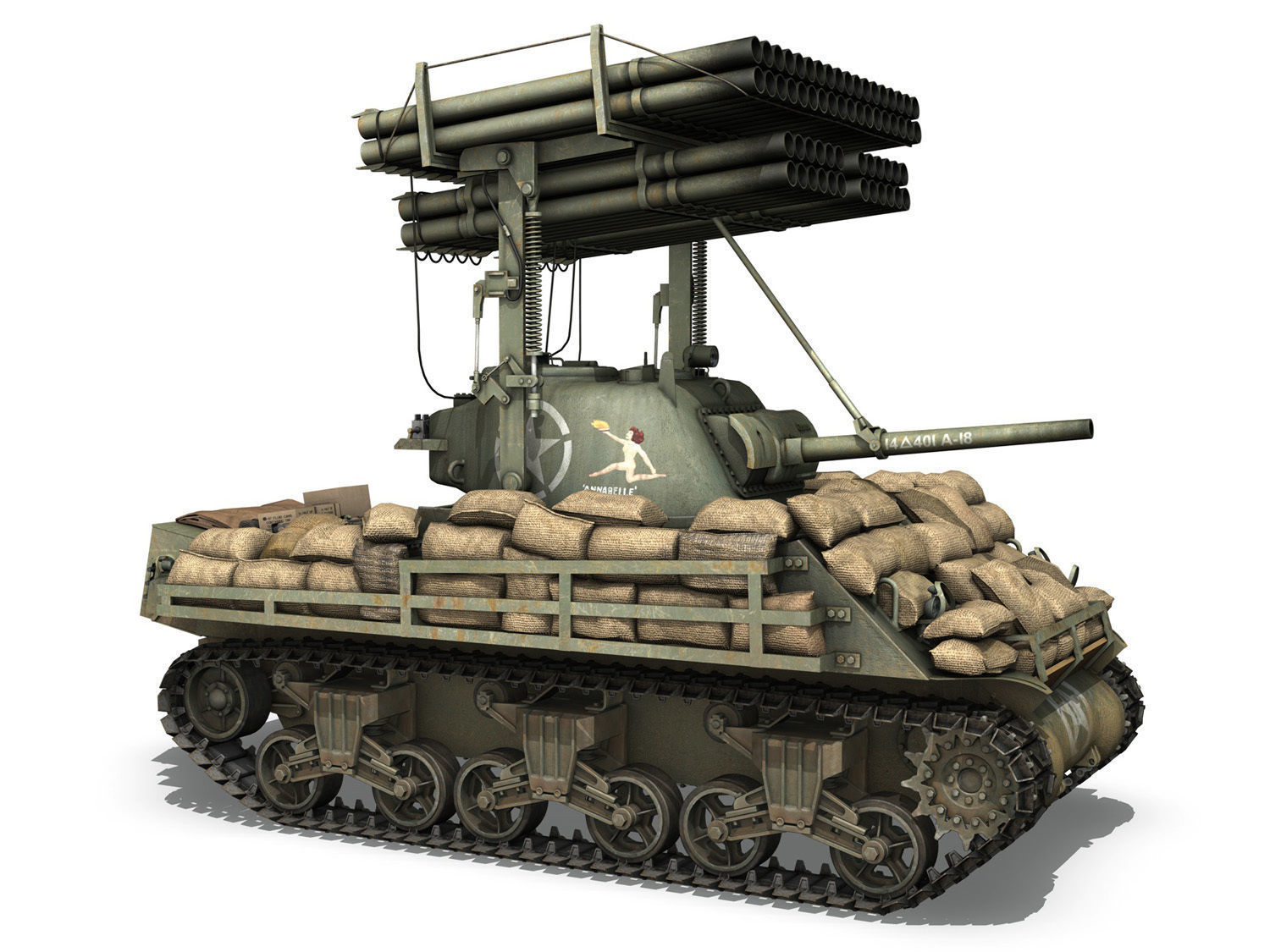 M4A3 Sherman - Collection 3D model_12