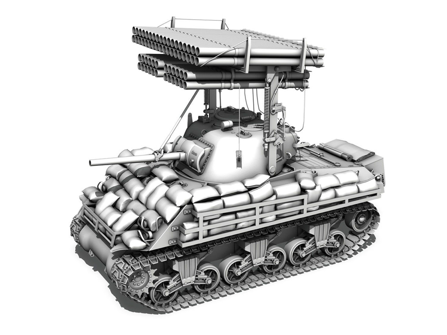 M4A3 Sherman - Collection 3D model_20
