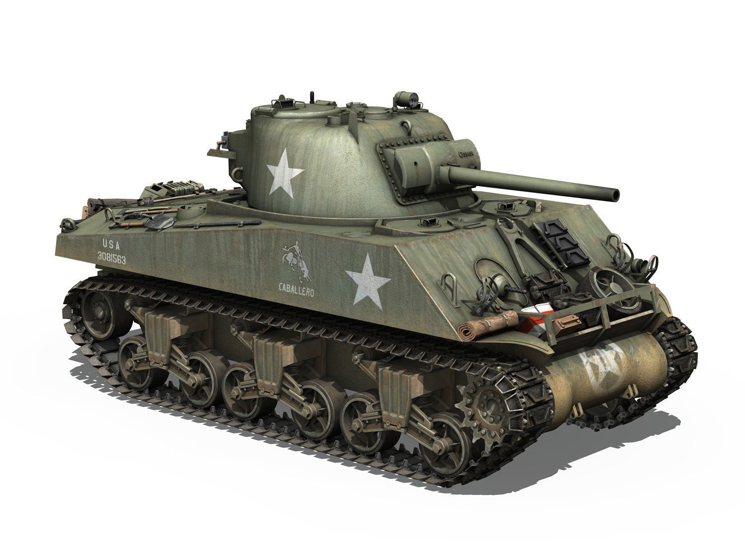 M4A3 Sherman - Collection 3D model_26