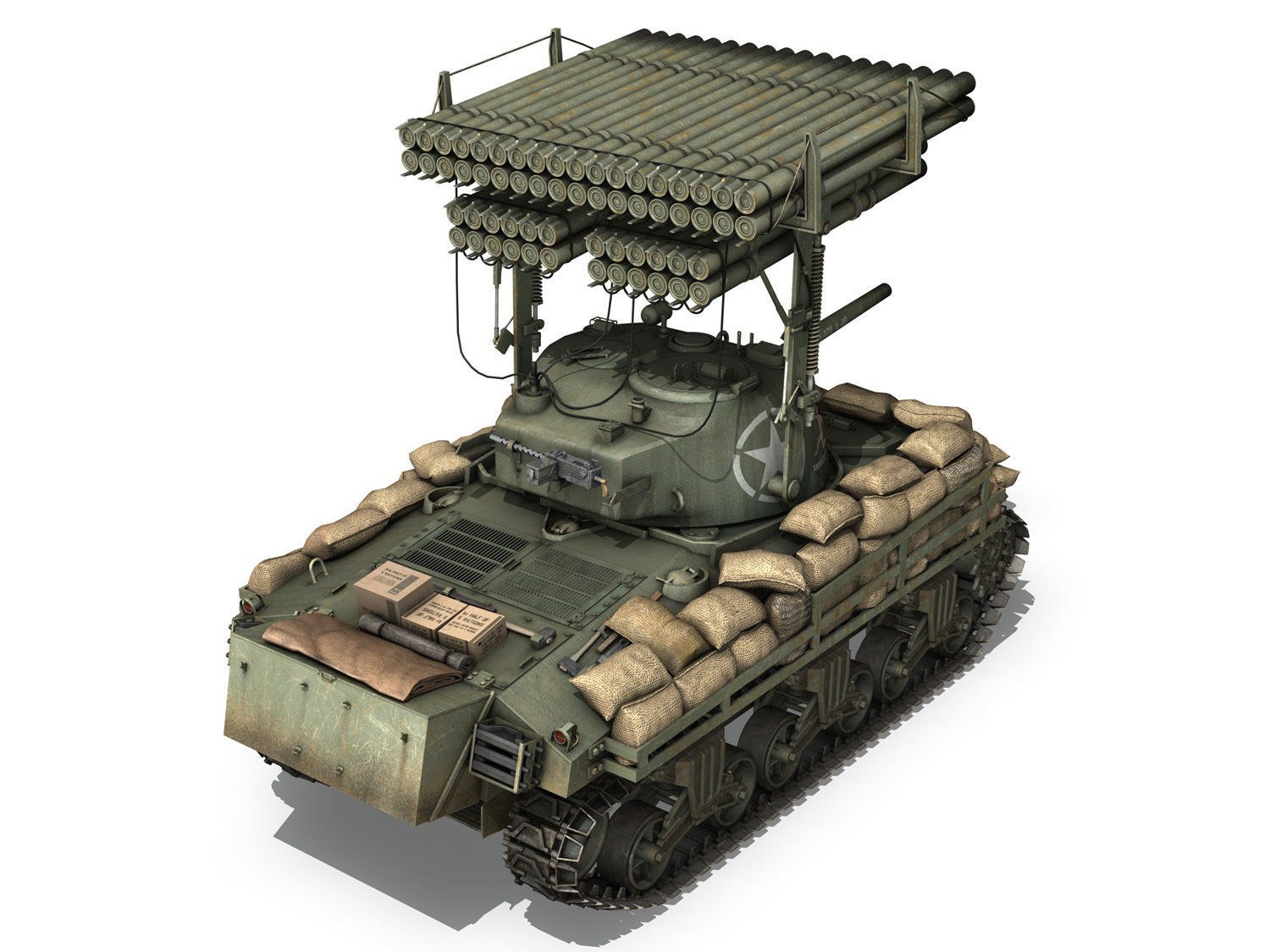 M4A3 Sherman - Collection 3D model_16