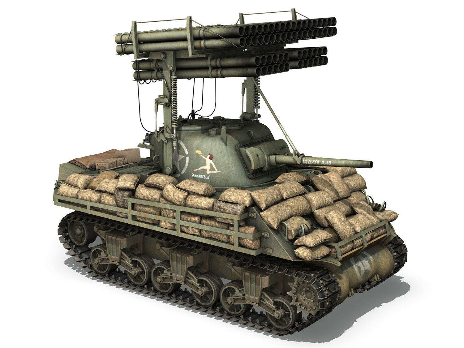M4A3 Sherman - Collection 3D model_18
