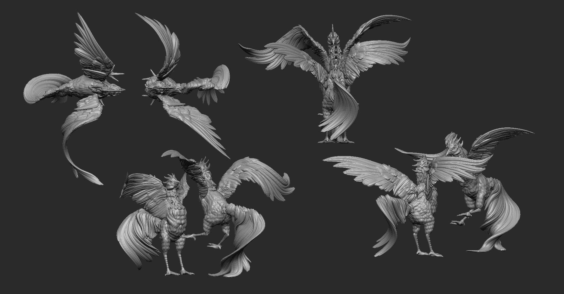 ROOSTER FIGHTING 3D print model_2