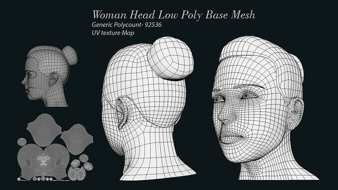 Woman head  3D model