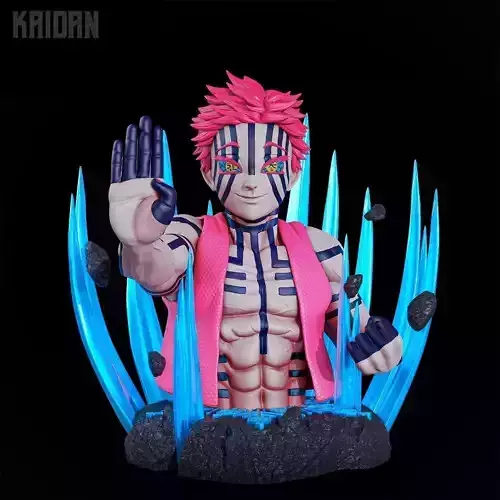 Akaza Bust from anime DEMON SLAYER - STL ready for 3D printing