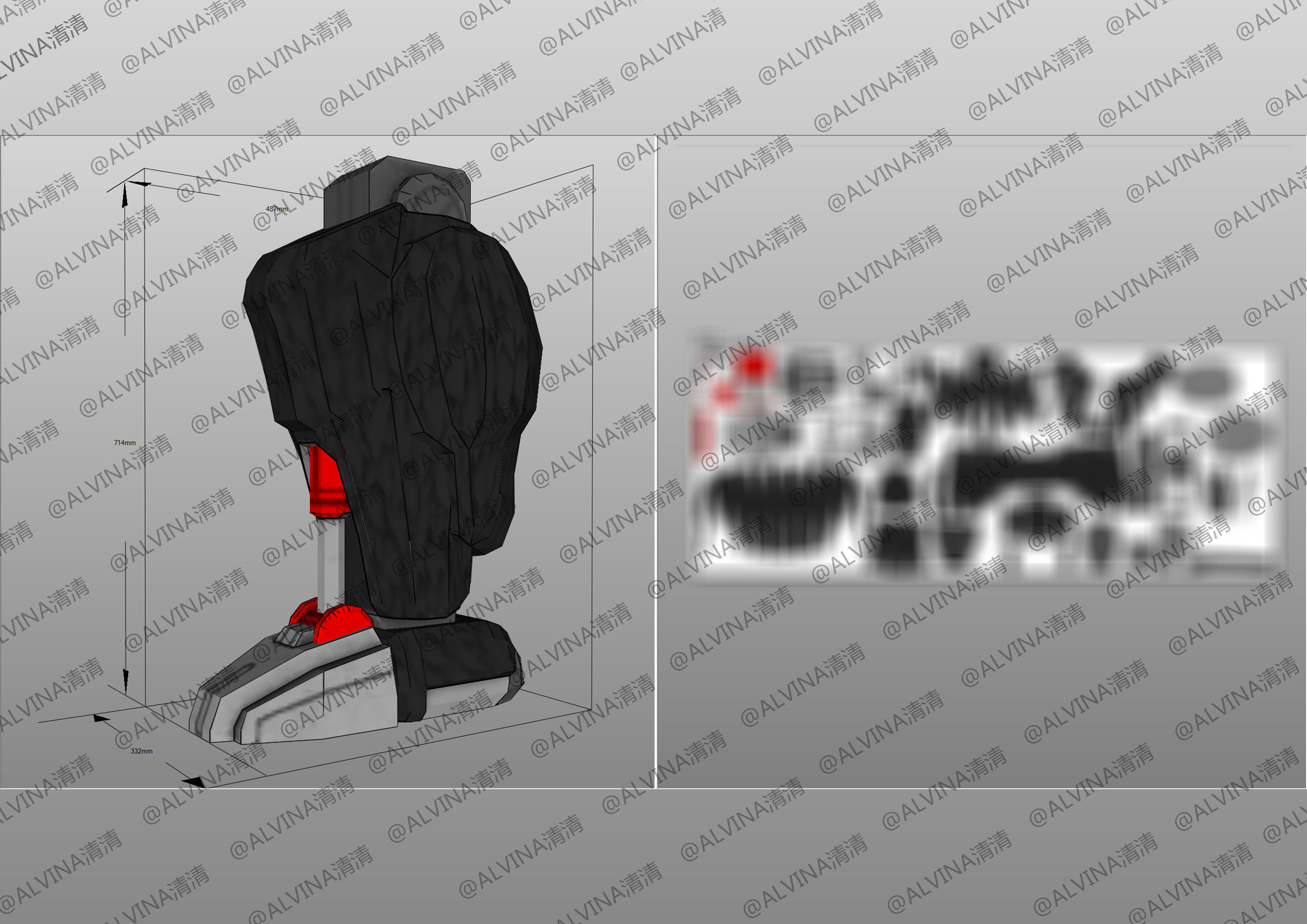 Transformers FTF Optimus Primal Armor - DIY Cosplay Pepakura Low-poly 3D model_27