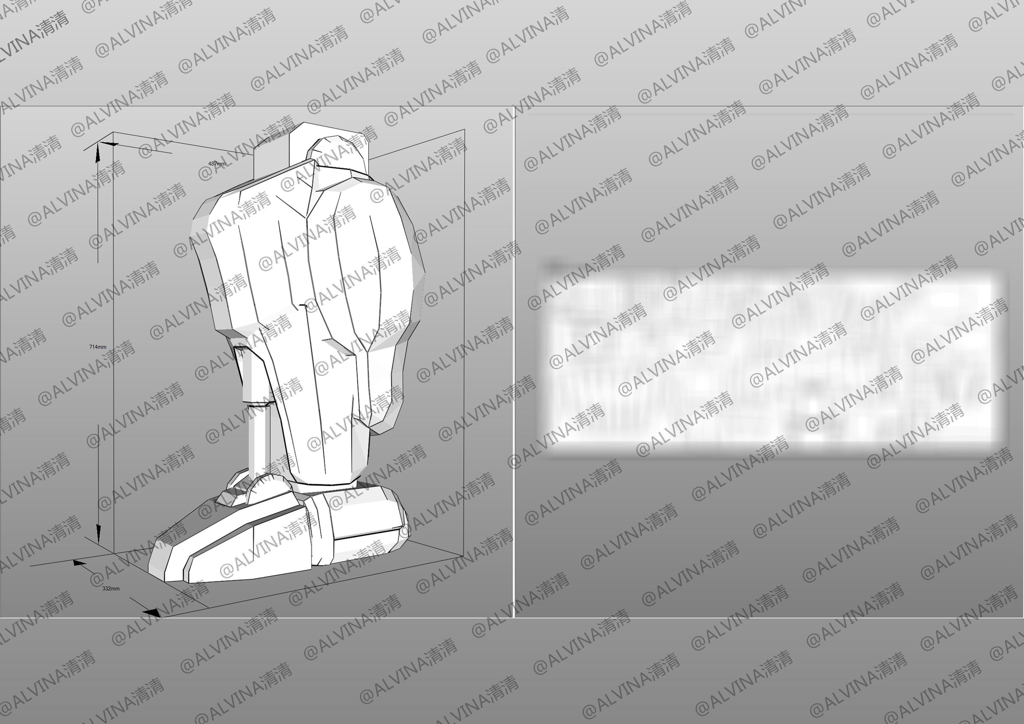 Transformers FTF Optimus Primal Armor - DIY Cosplay Pepakura Low-poly 3D model_28