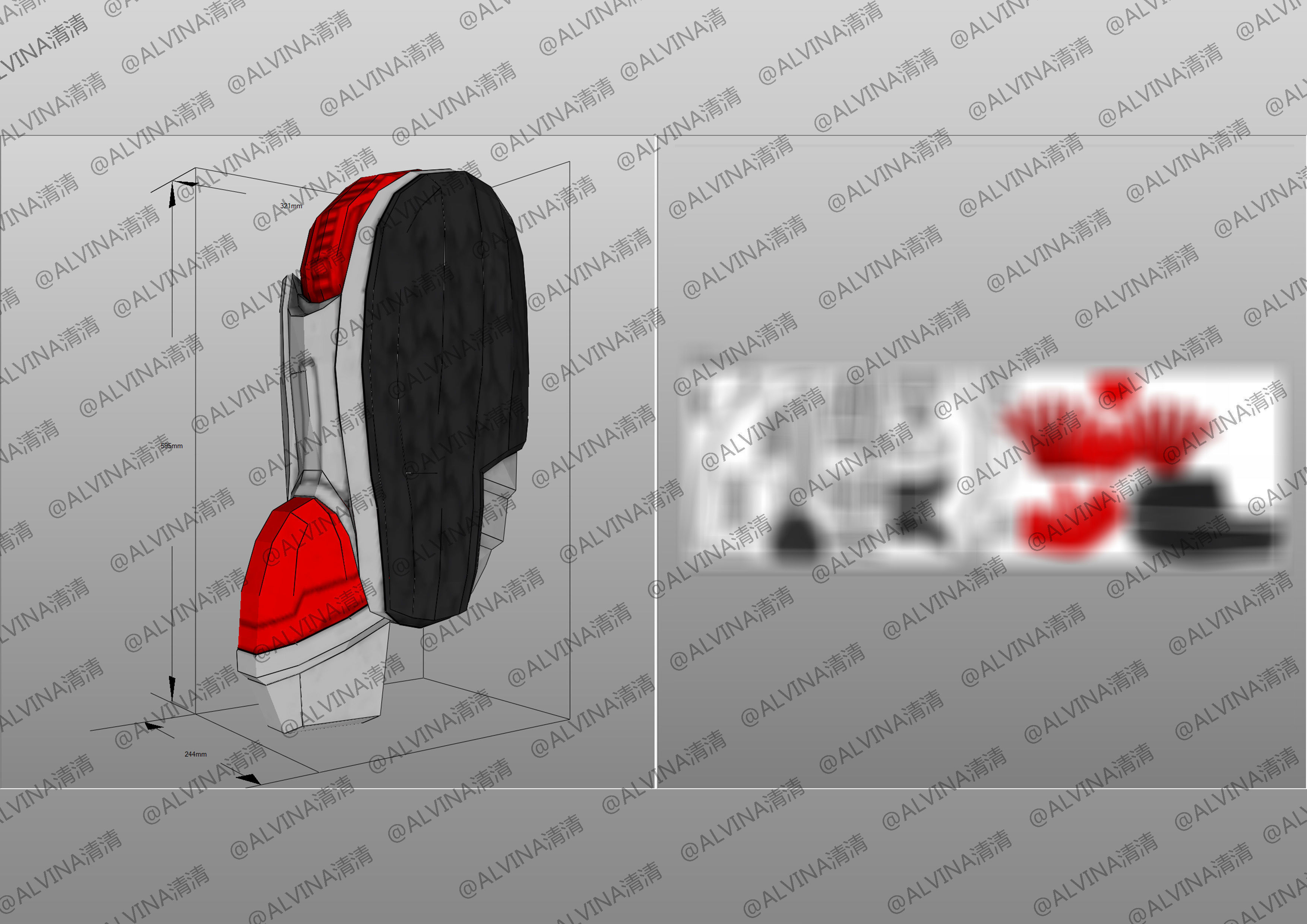 Transformers FTF Optimus Primal Armor - DIY Cosplay Pepakura Low-poly 3D model_25