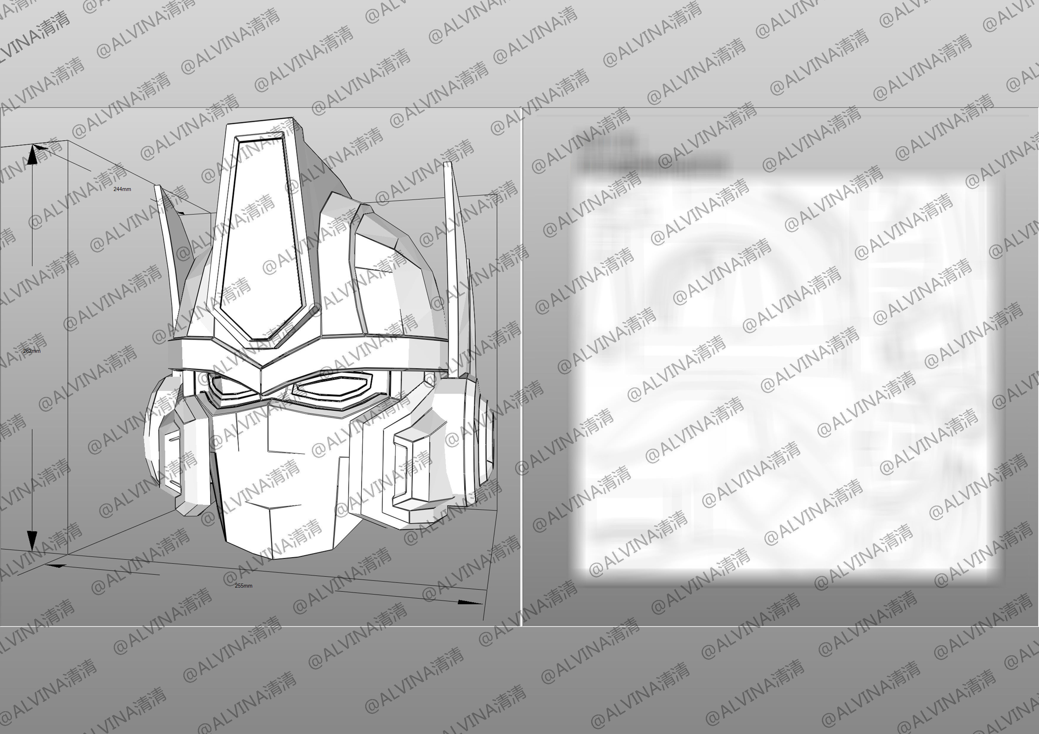 Transformers FTF Optimus Primal Armor - DIY Cosplay Pepakura Low-poly 3D model_9